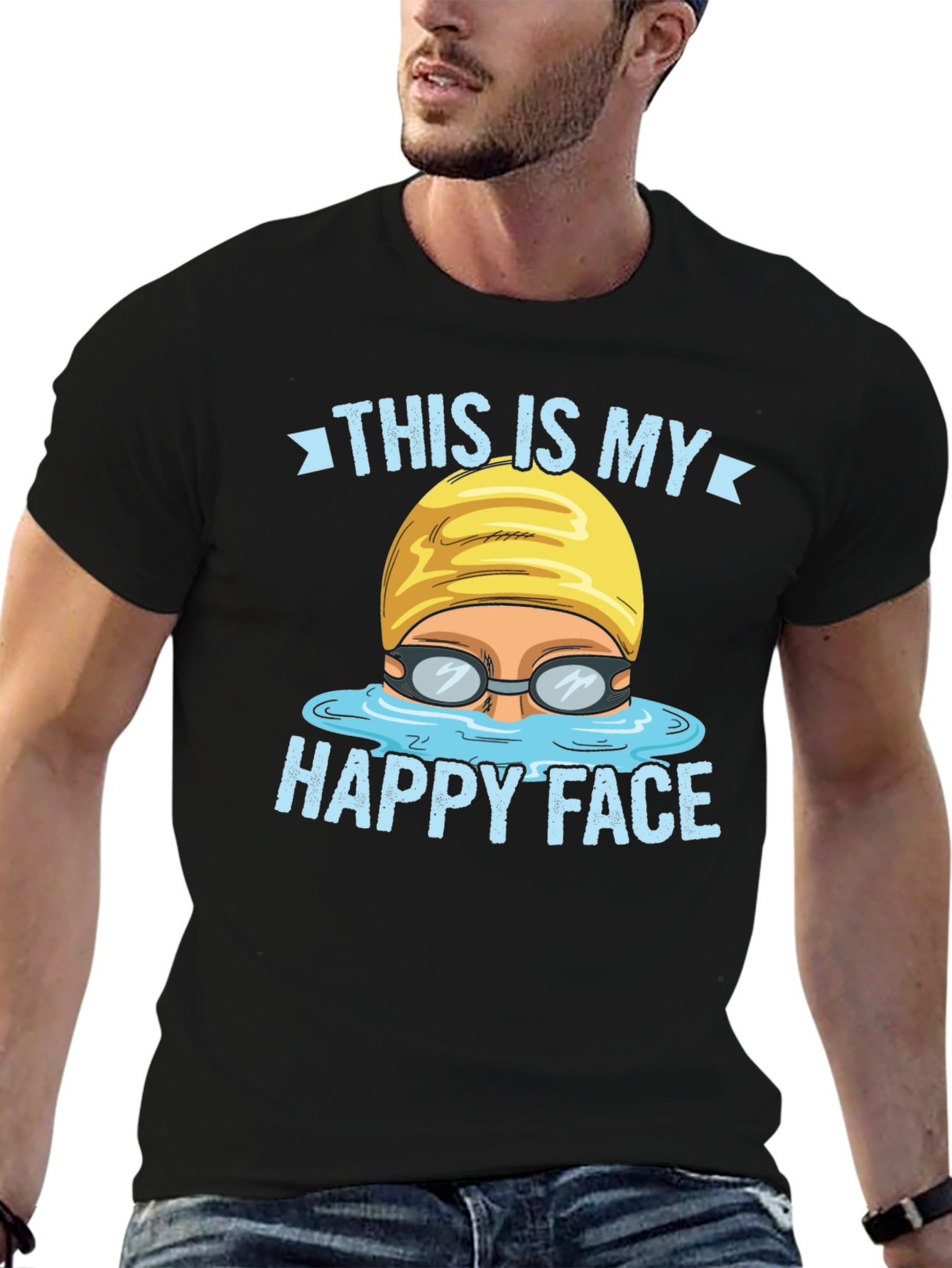 Swimmers Happy Face Graphic Tee