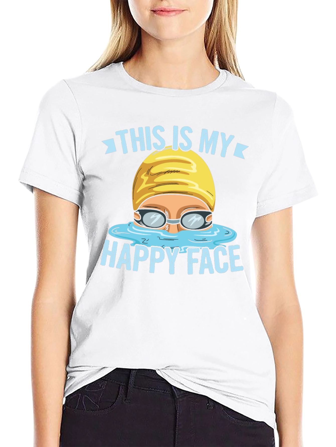 Swimmers Happy Face Graphic Tee