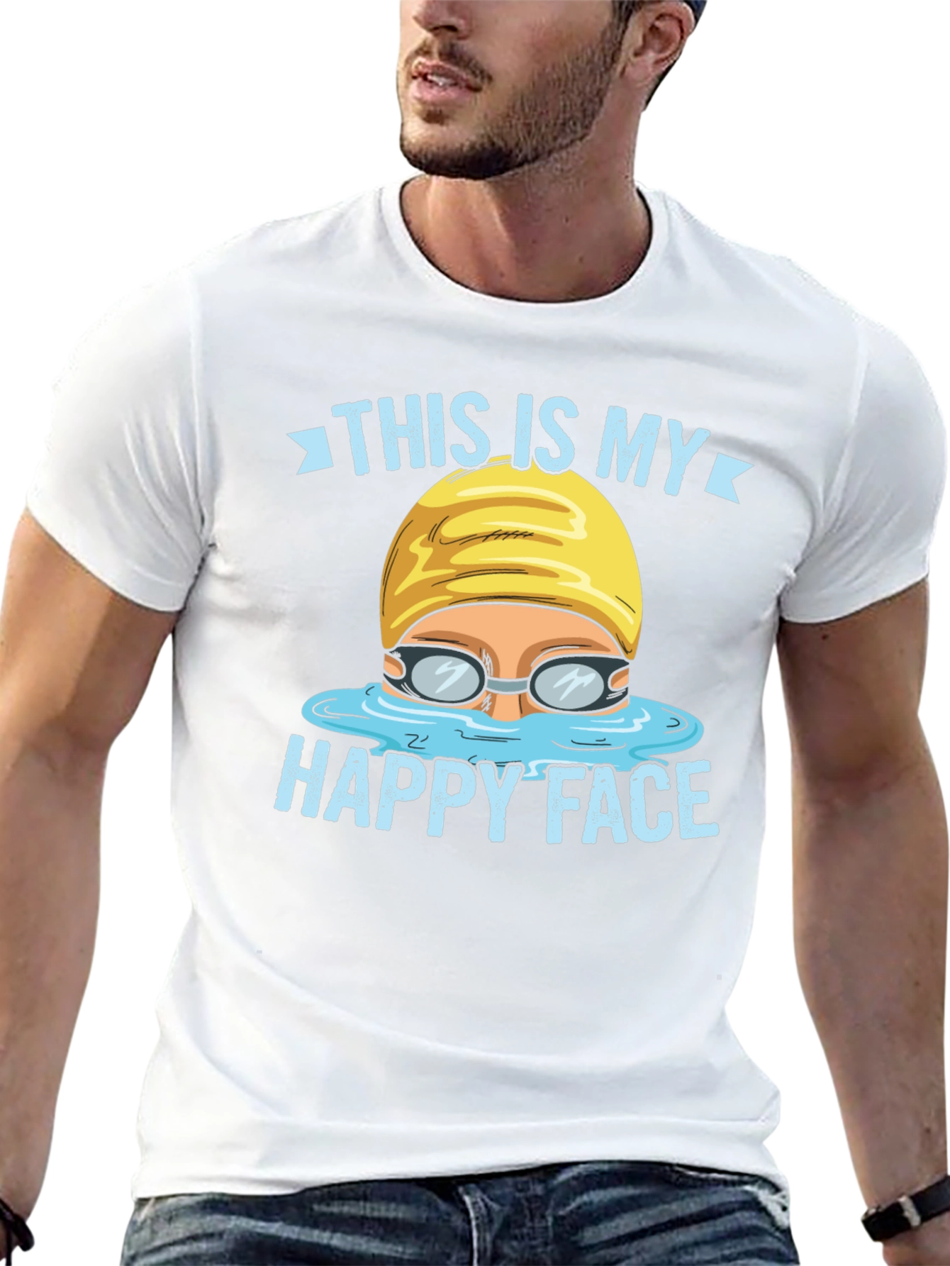 Swimmers Happy Face Graphic Tee