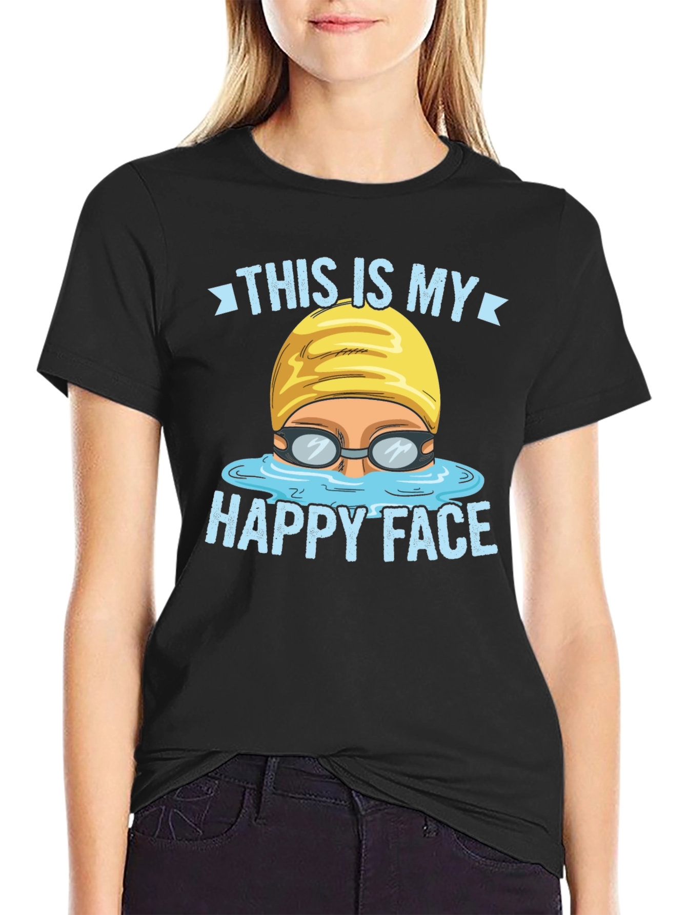 Swimmers Happy Face Graphic Tee