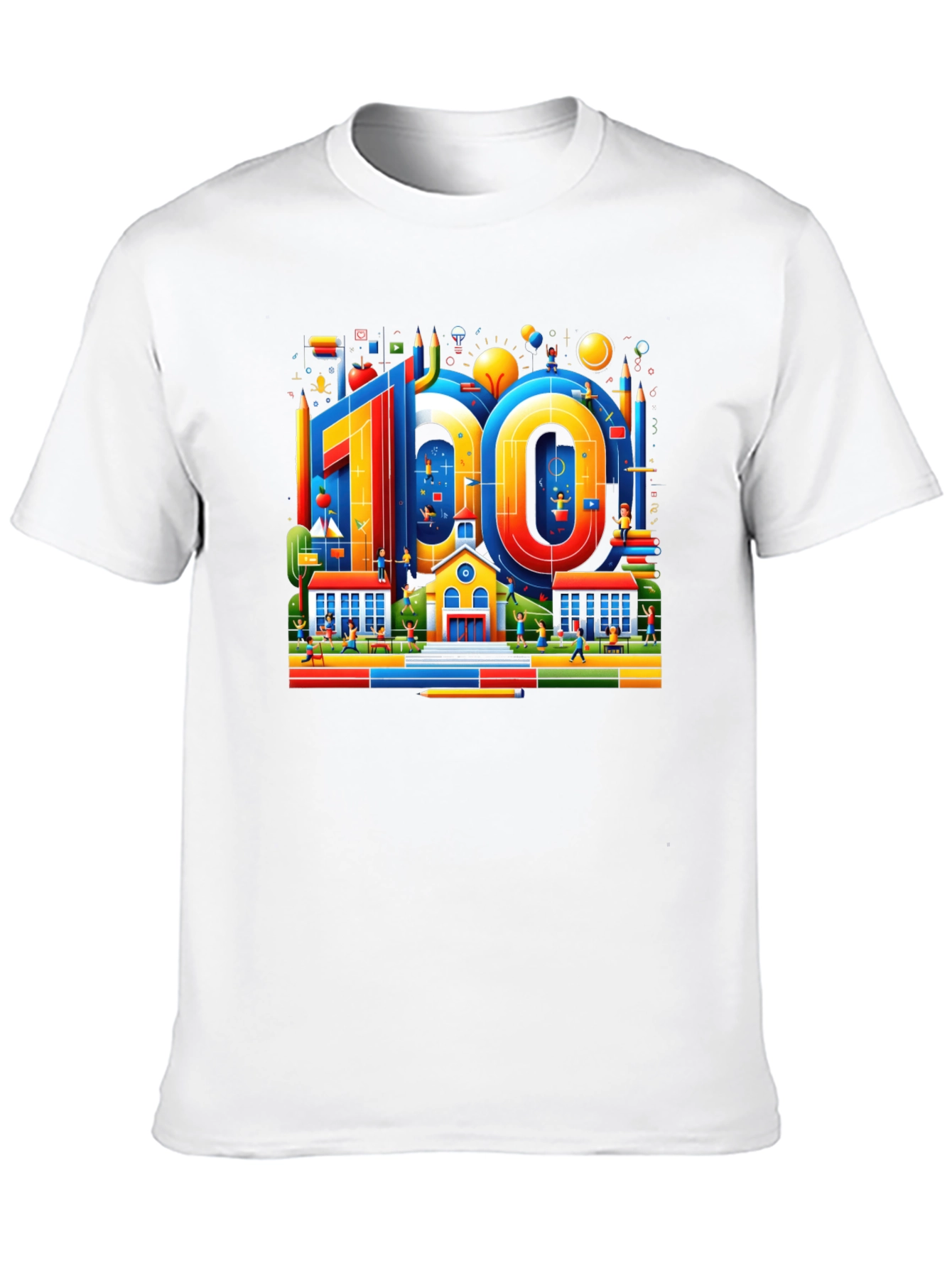 100 Days of School Black Graphic Tee