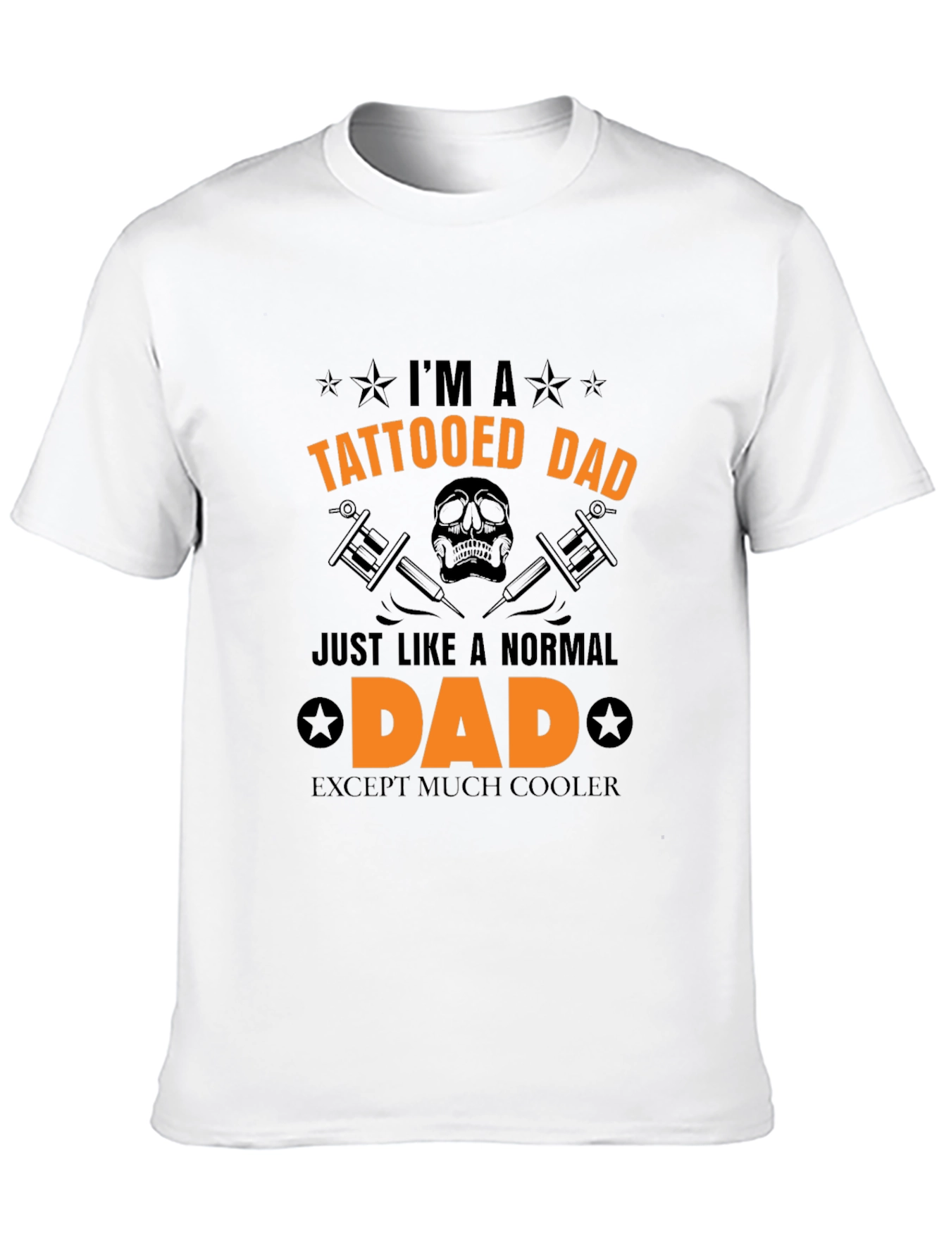 Tattooed Dad Black Graphic Tee - Cool Dad Style