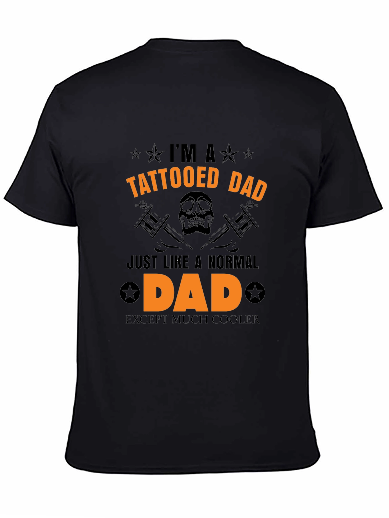 Tattooed Dad Black Graphic Tee - Cool Dad Style