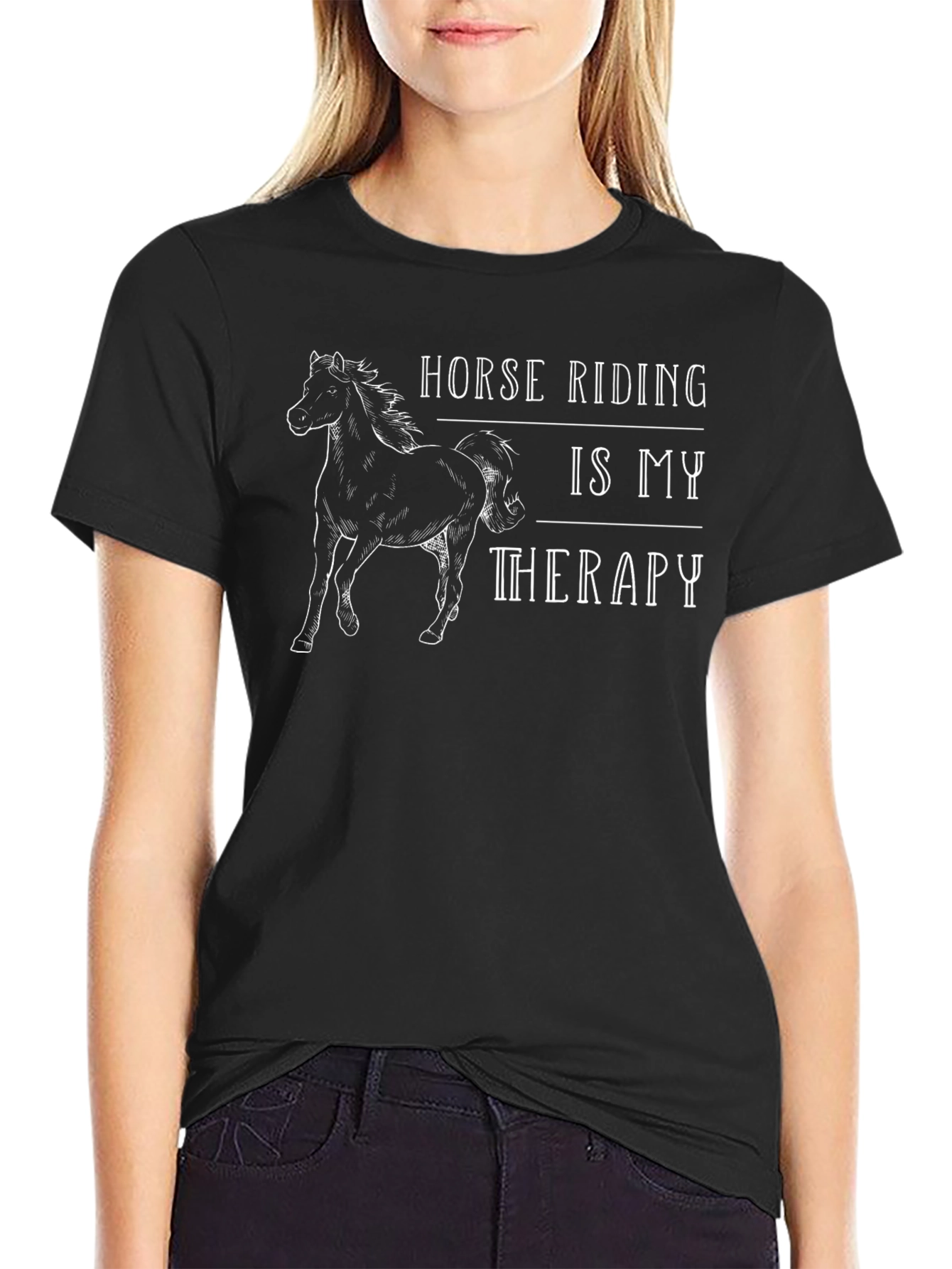 Horse Riding Therapy Graphic T-Shirt