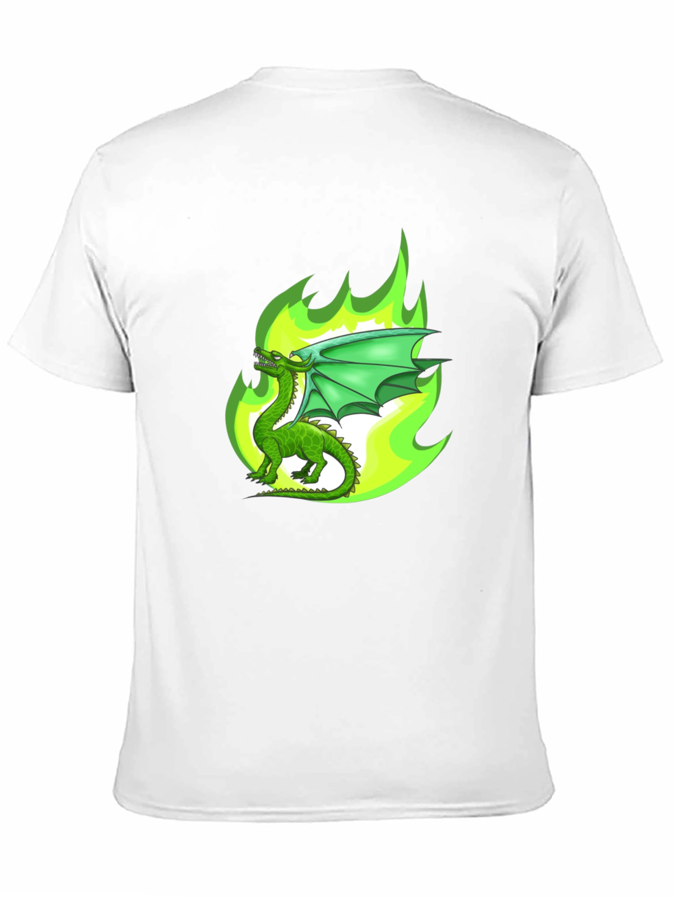 Green Dragon Fire Graphic T-Shirt