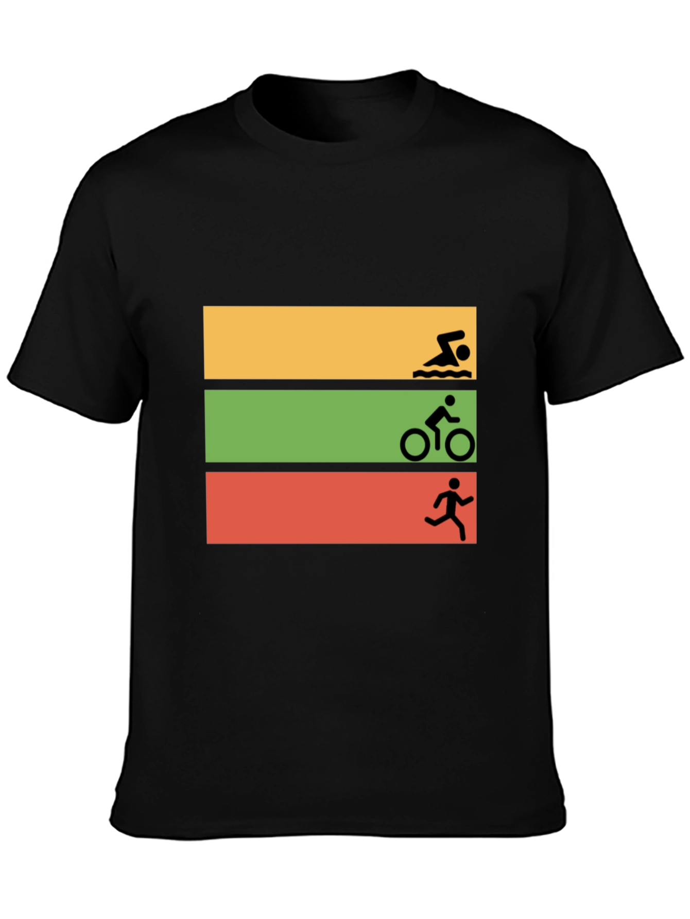 Triathlon Swim Bike Run Graphic Tee