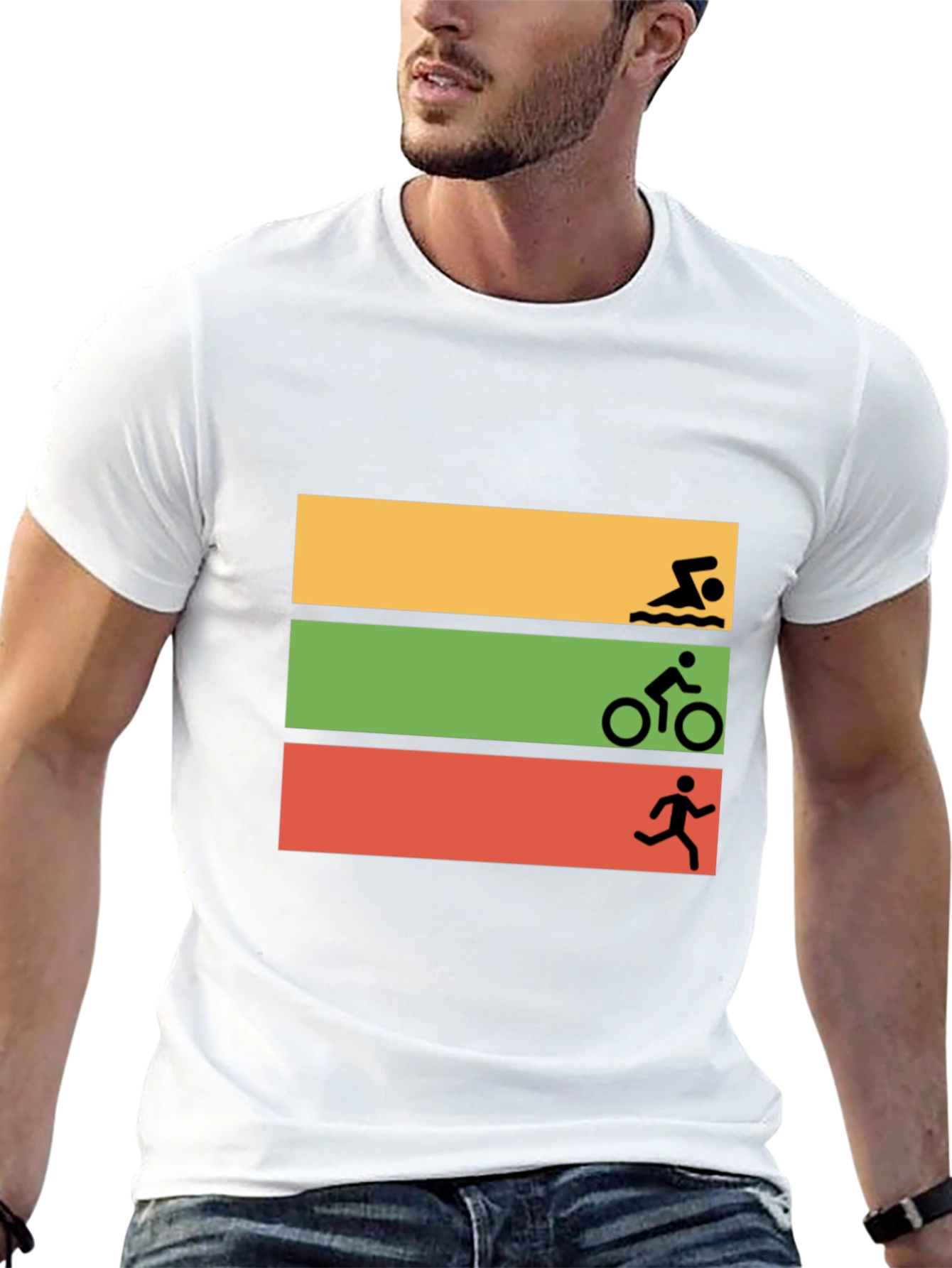 Triathlon Swim Bike Run Graphic Tee