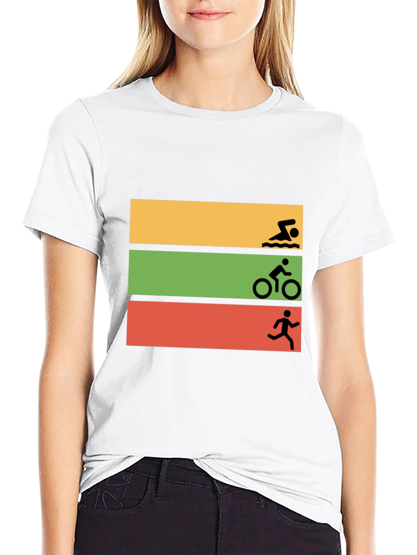Triathlon Swim Bike Run Graphic Tee