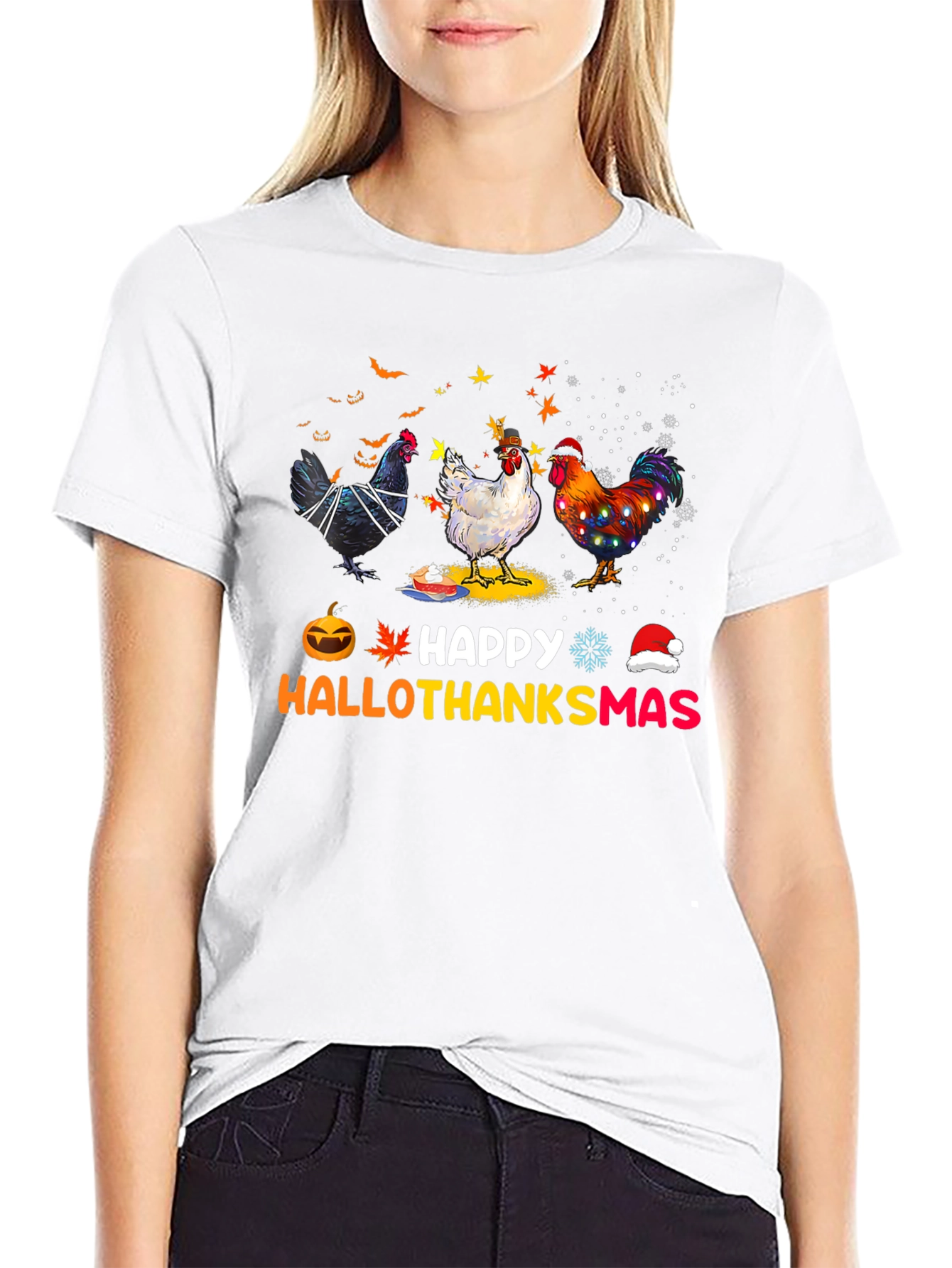 Happy Hallothanksmas Chicken T-Shirt
