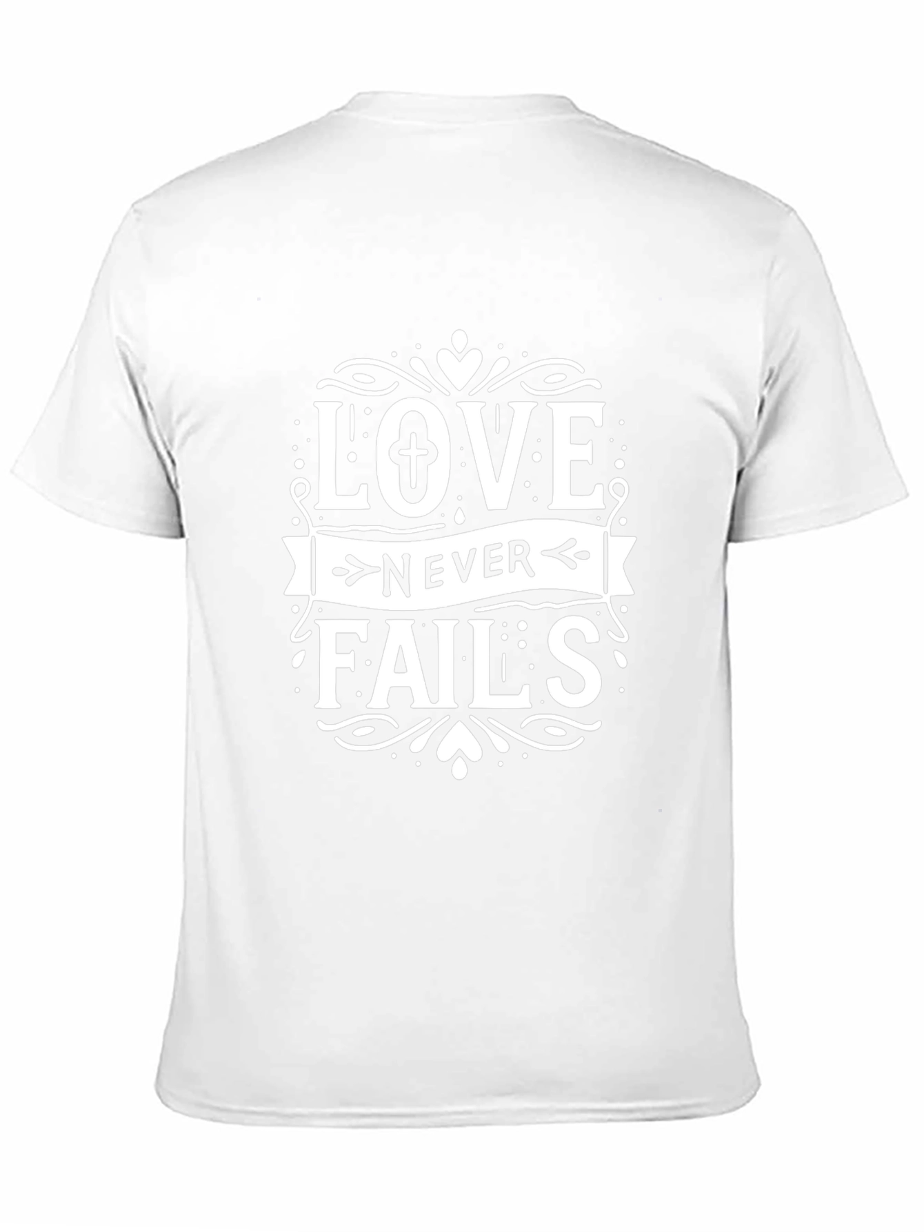 Love Never Fails Graphic Tee - Black Unisex T-Shirt