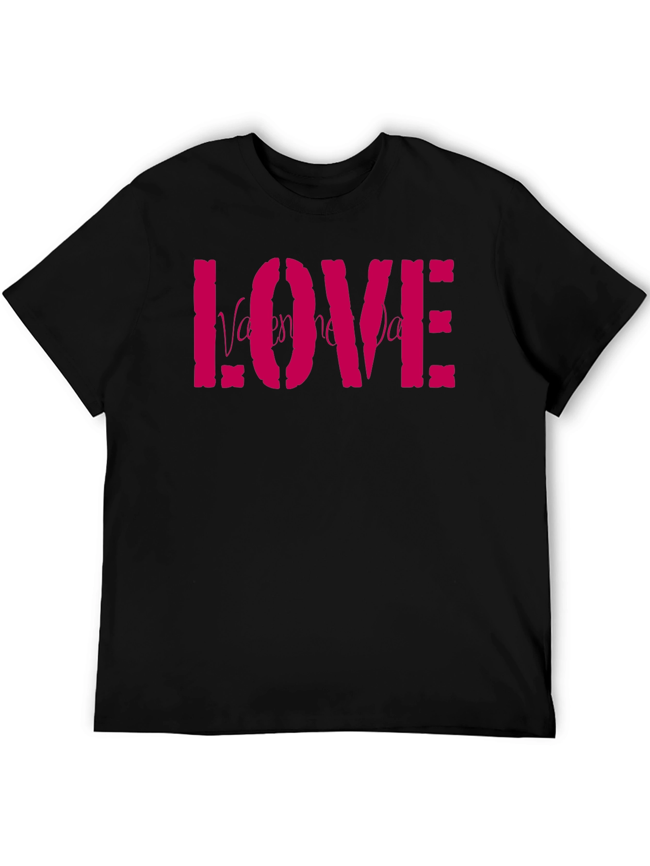 Valentines Day LOVE Graphic Tee - Black