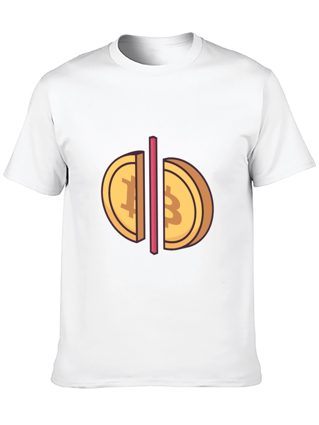 Bitcoin Split Graphic Black Tee - Crypto Enthusiast Style