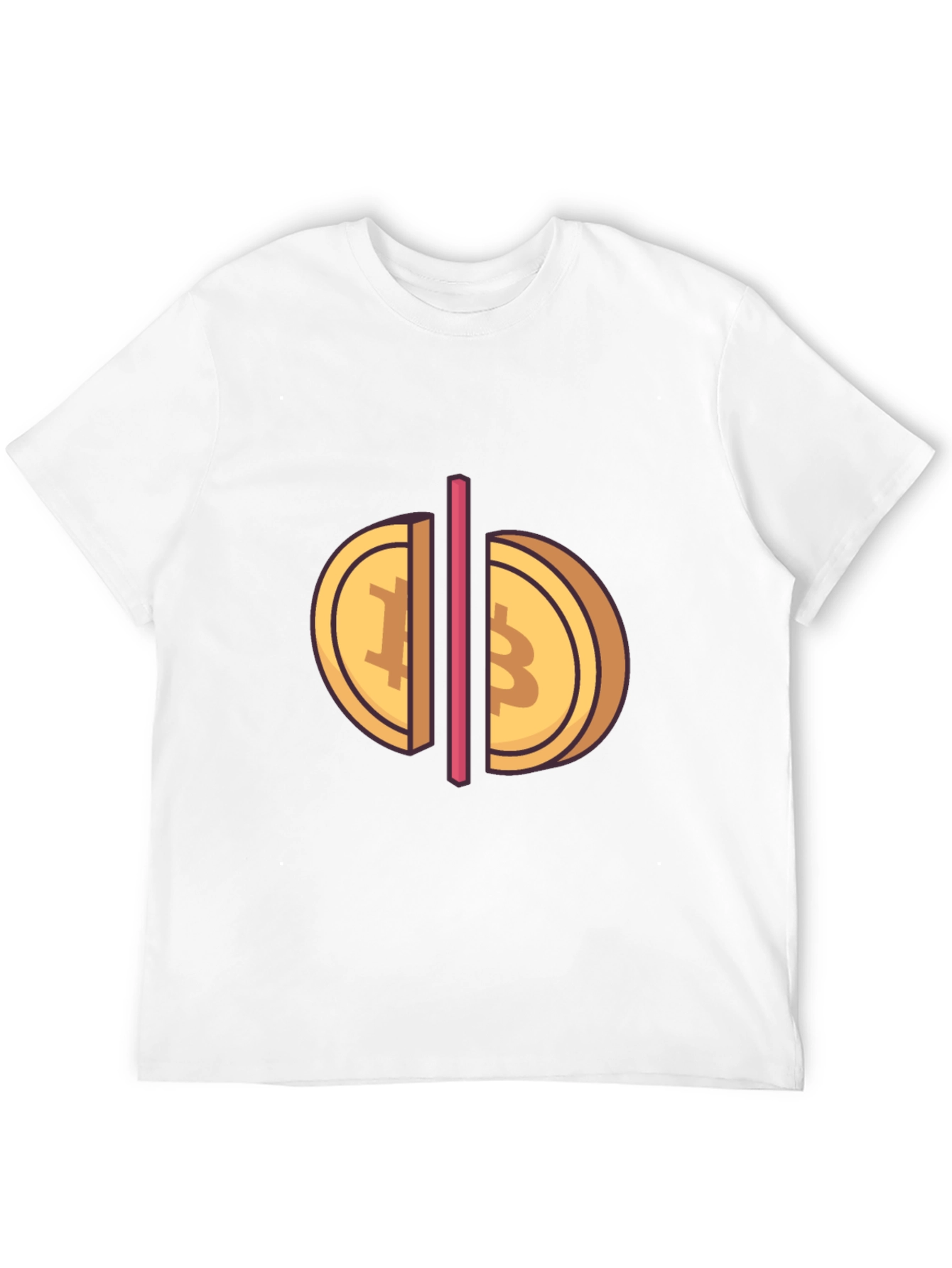 Bitcoin Split Graphic Black Tee - Crypto Enthusiast Style