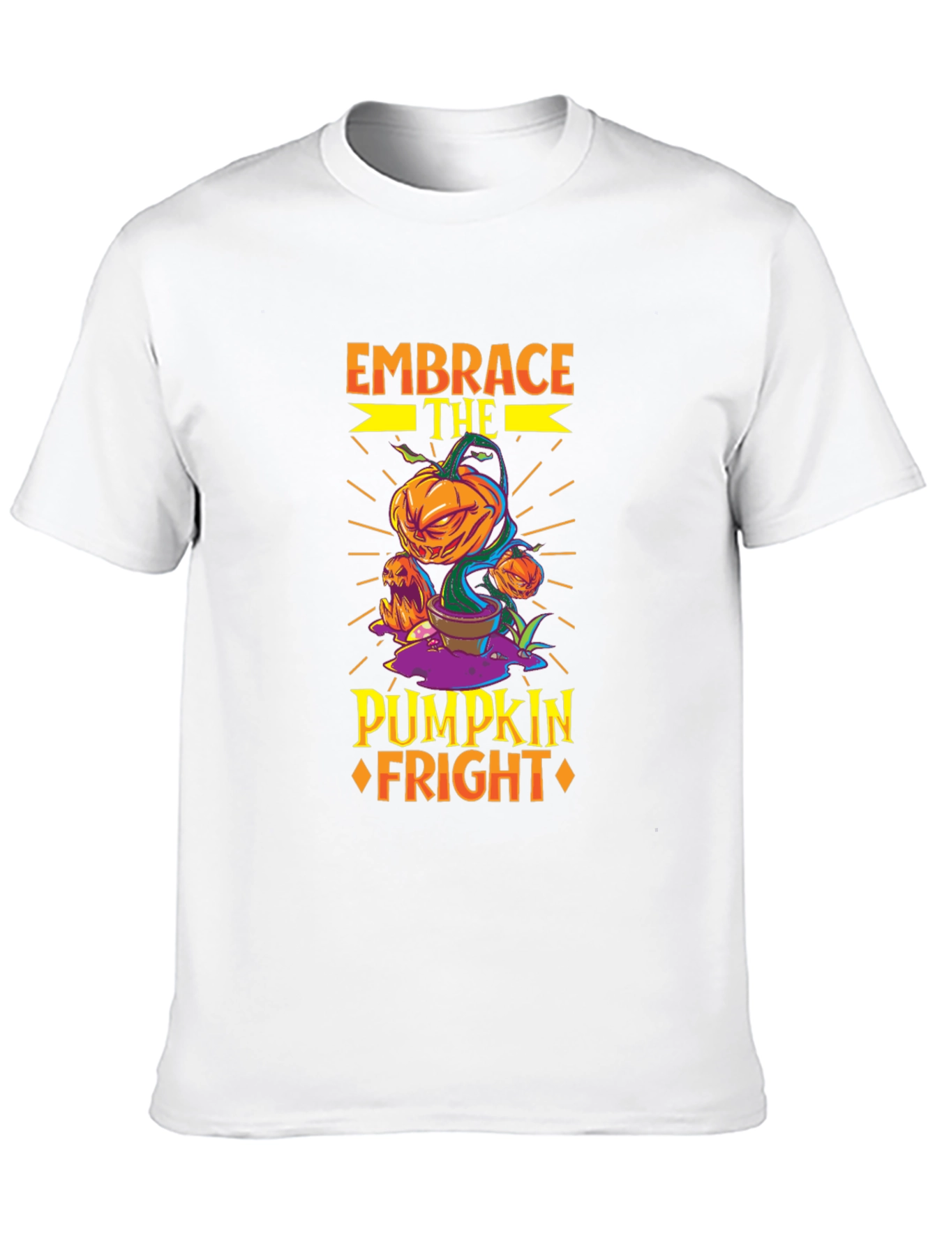Embrace the Pumpkin Fright Halloween T-Shirt