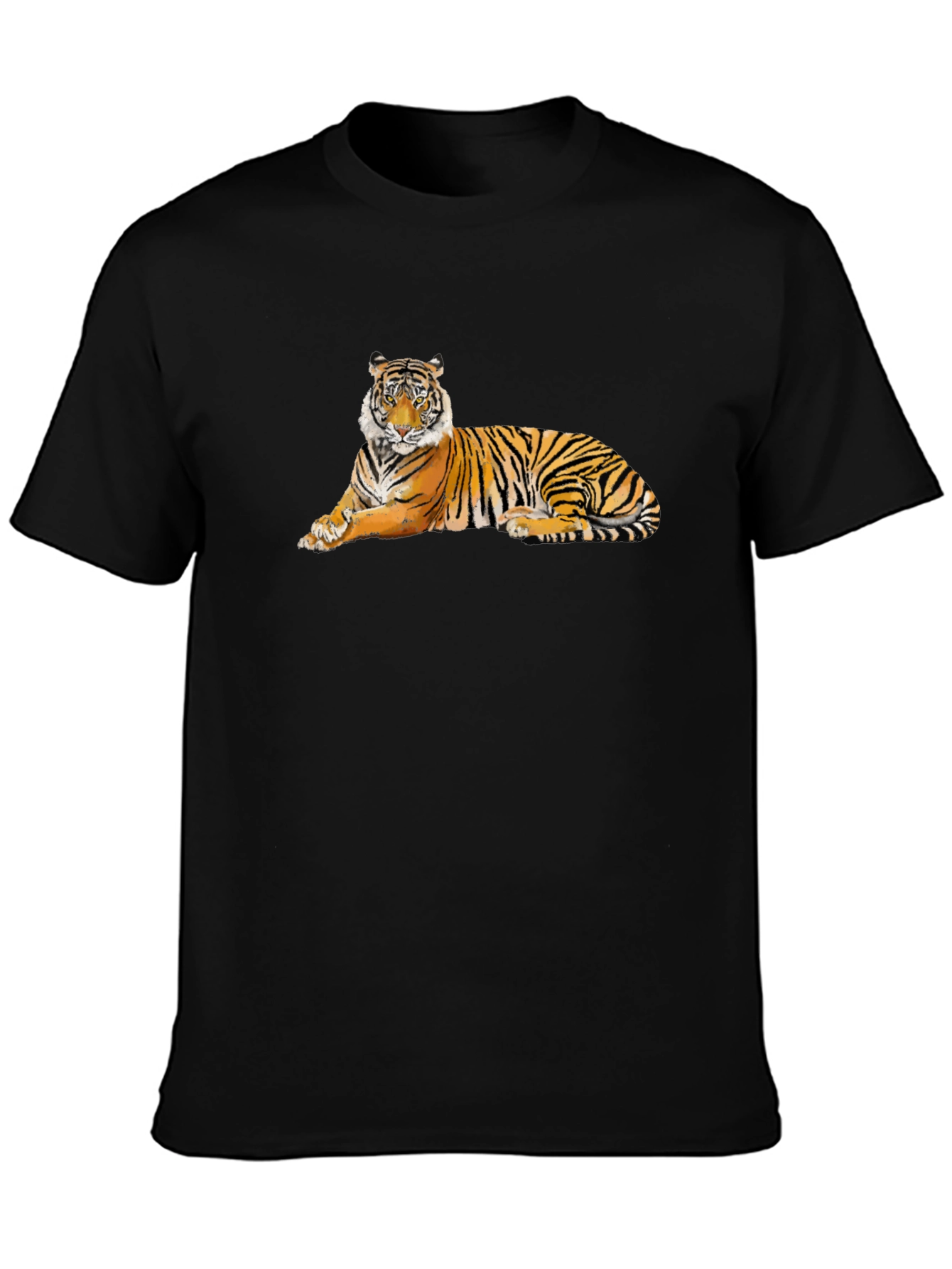 Cool Tiger Graphic T-Shirt - Black Cotton Tee