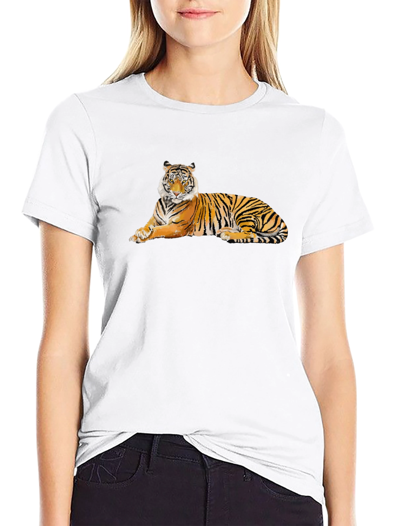 Cool Tiger Graphic T-Shirt - Black Cotton Tee