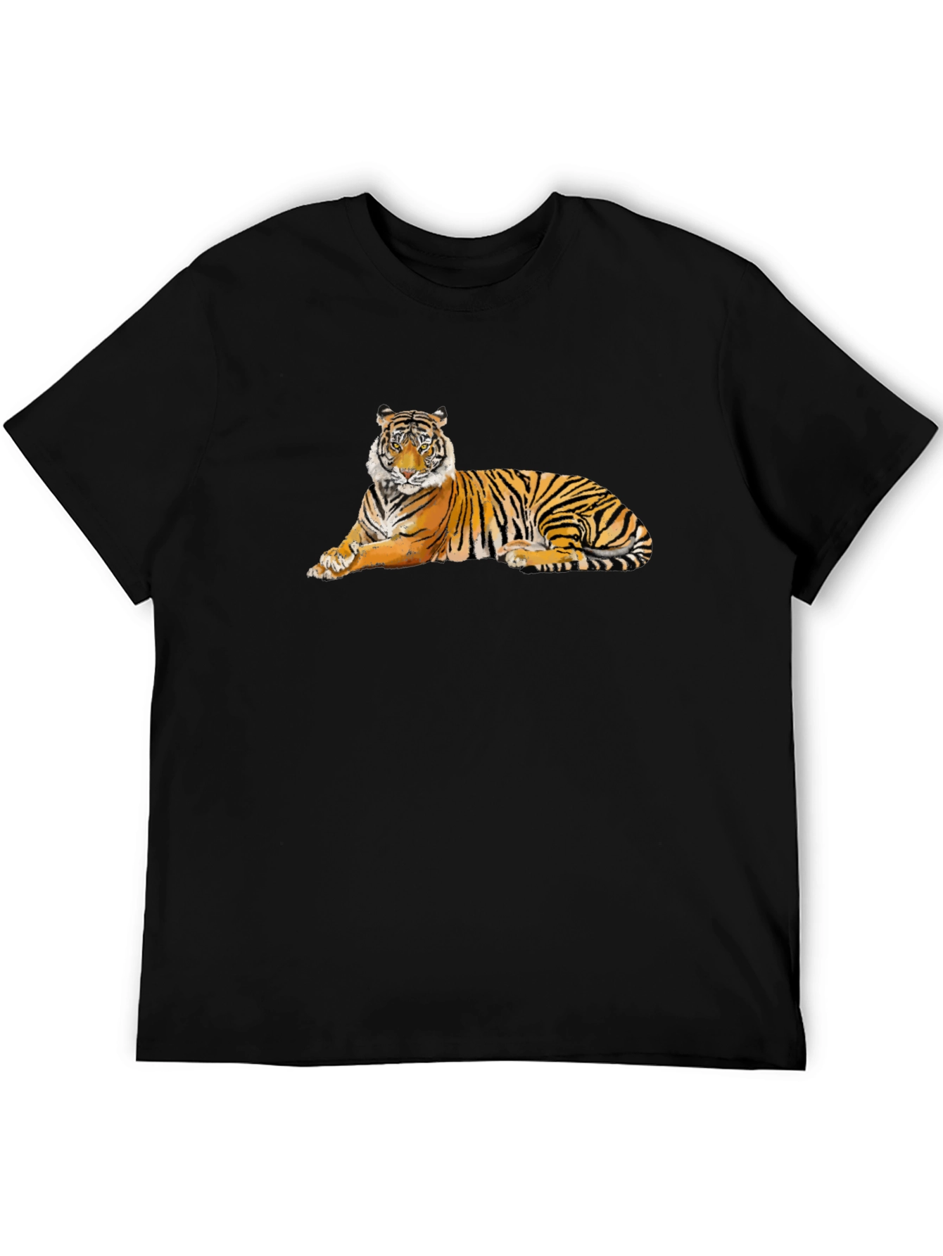 Cool Tiger Graphic T-Shirt - Black Cotton Tee