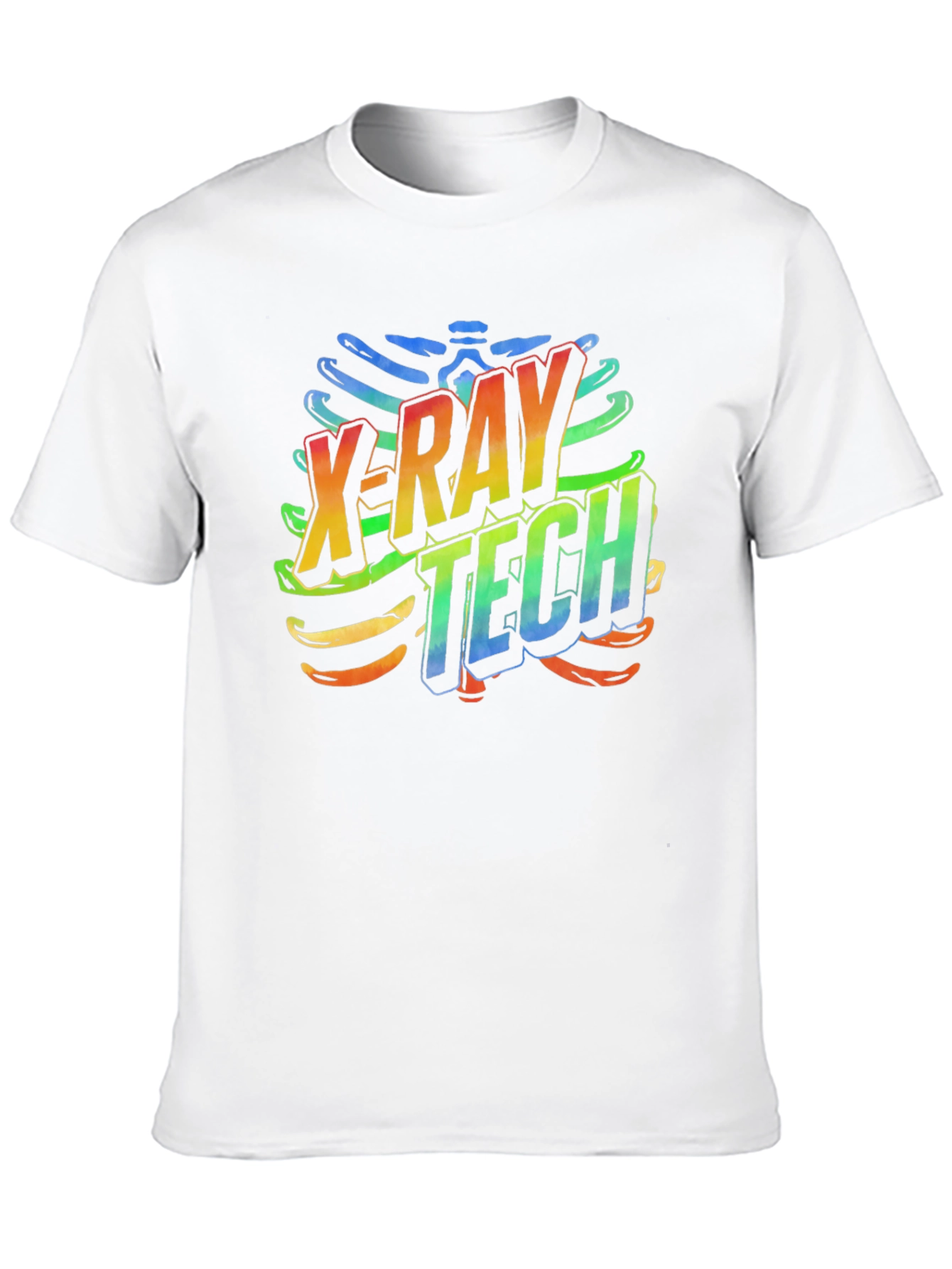 X-Ray Tech Rainbow Graphic Black T-Shirt