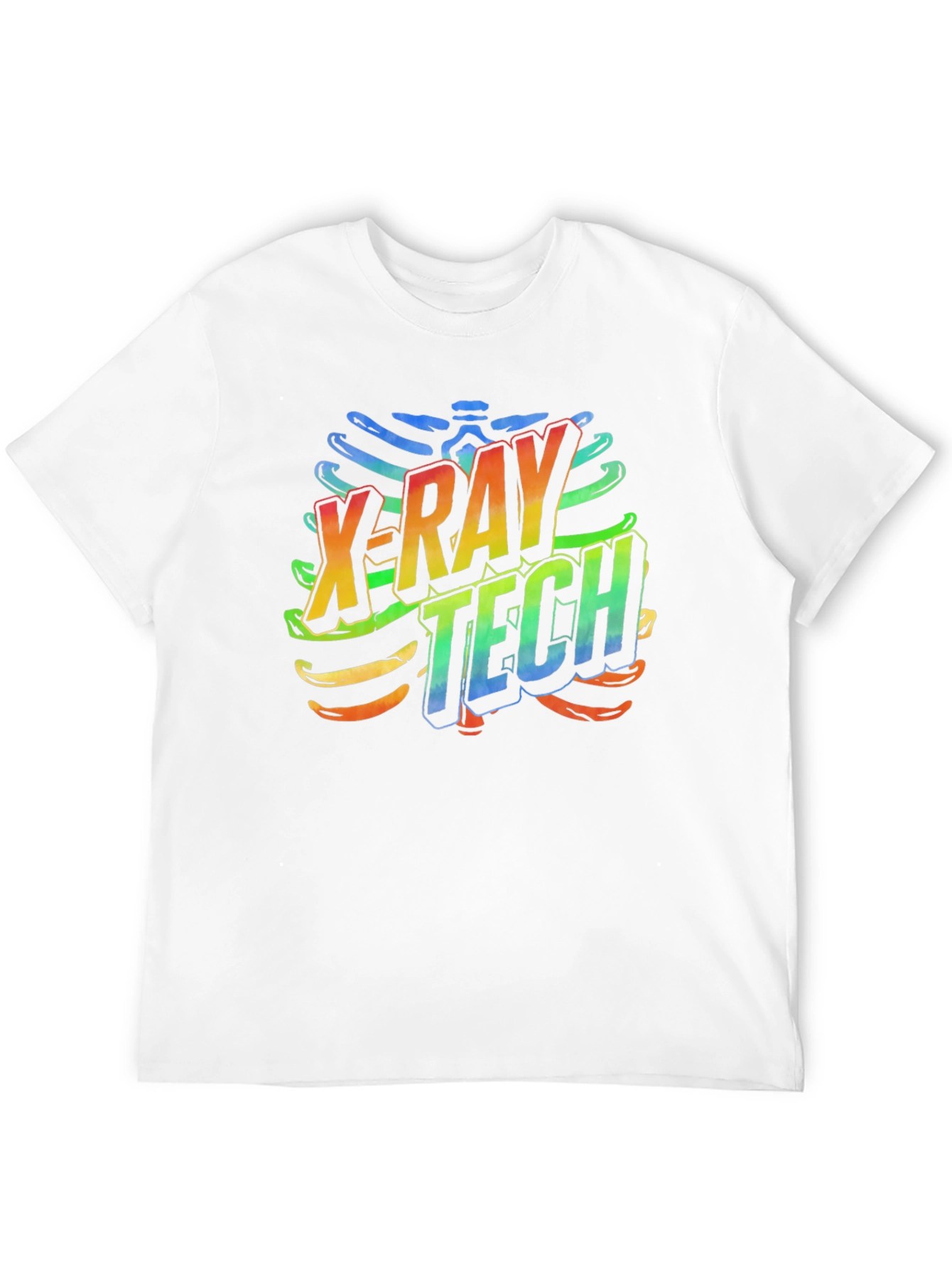 X-Ray Tech Rainbow Graphic Black T-Shirt