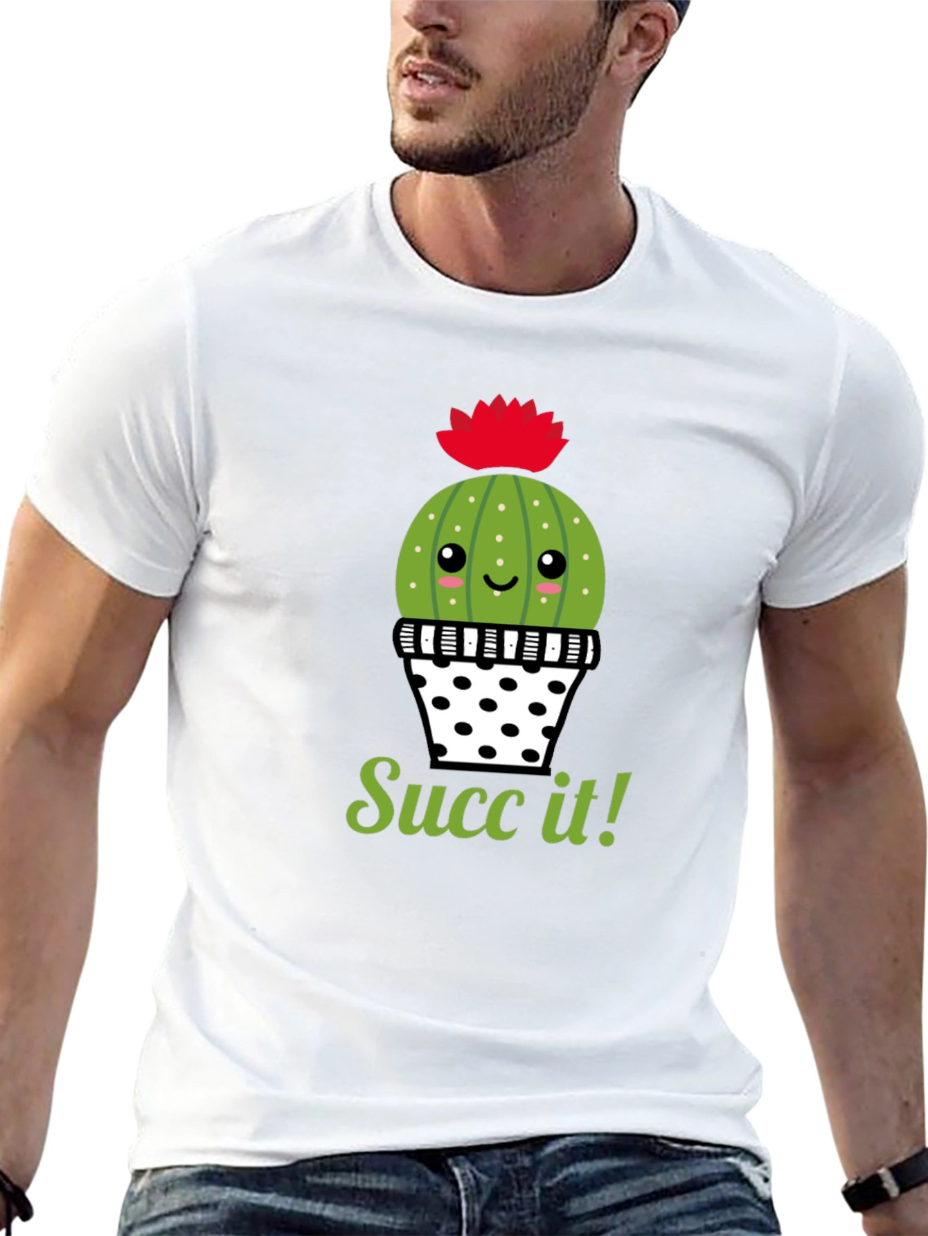 Succ It! Cactus Graphic Tee - Trendy & Fun