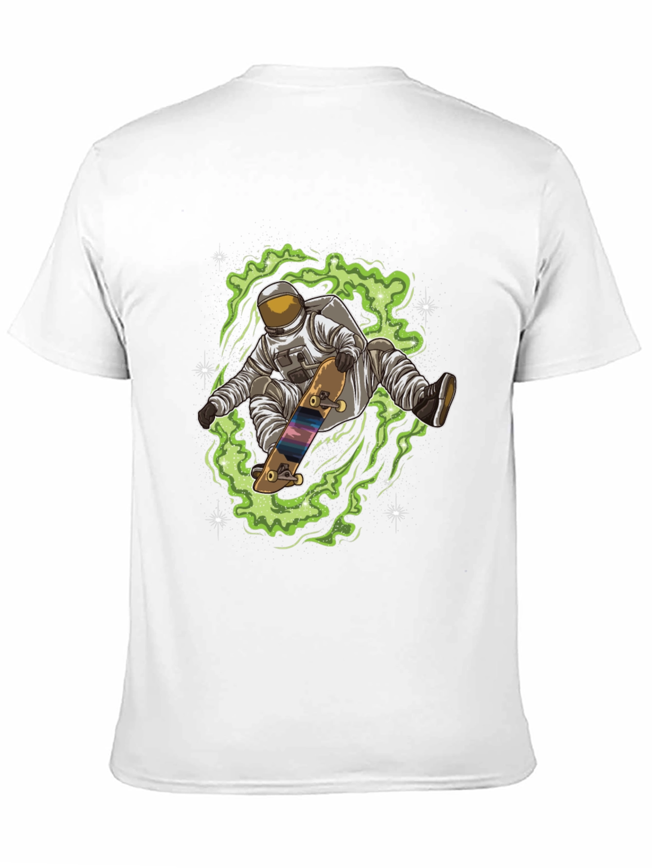Astronaut Skateboard T-Shirt - Space Design