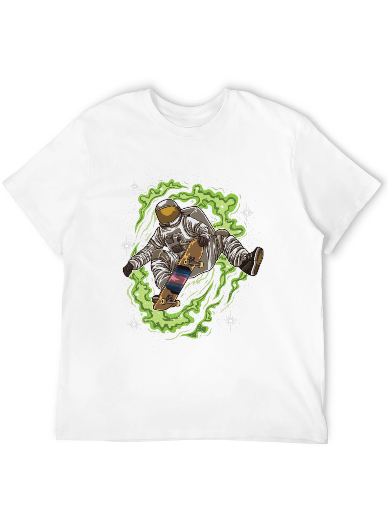 Astronaut Skateboard T-Shirt - Space Design