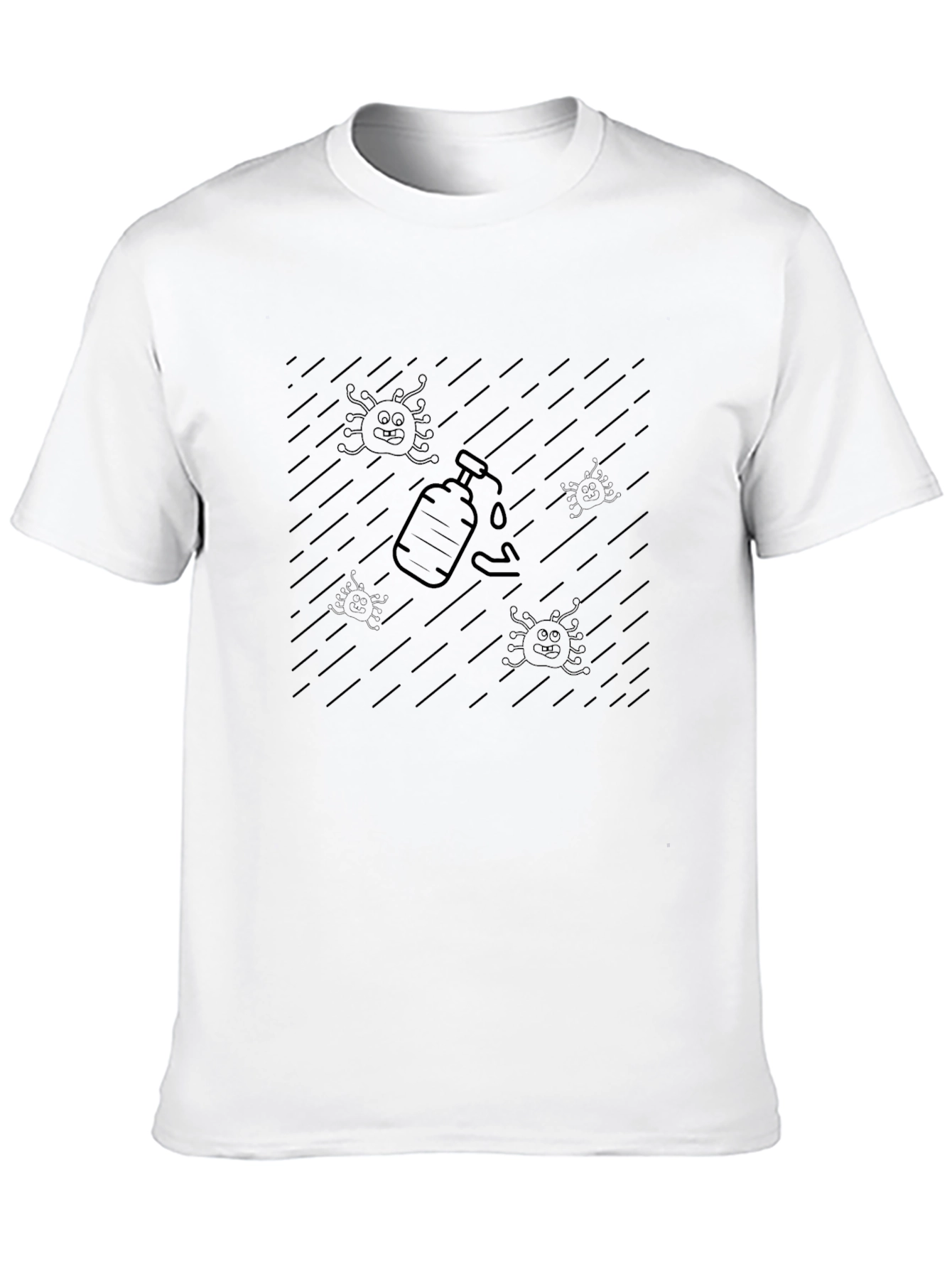 Germ-Free Style: Black Hand Sanitizer Graphic Tee