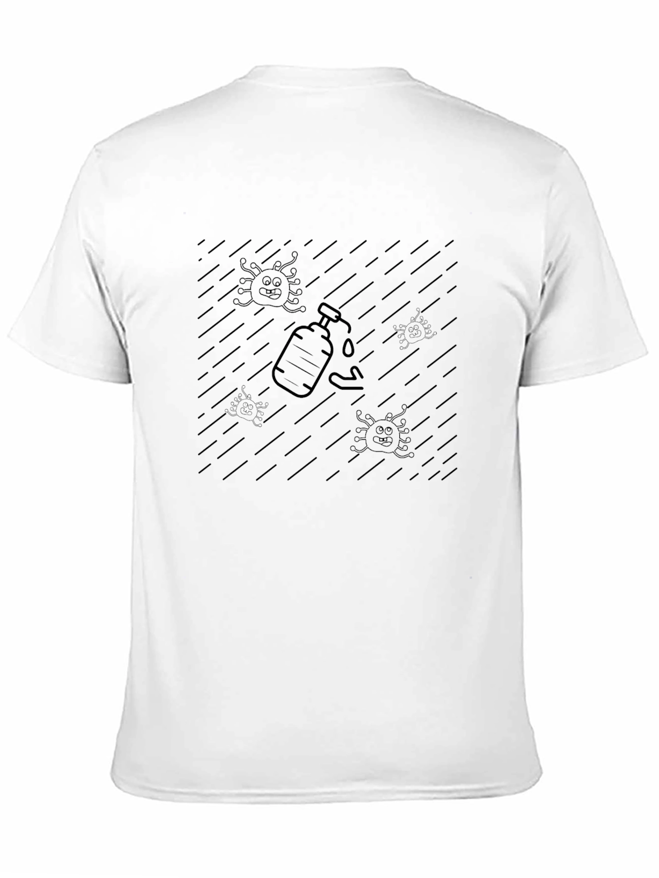 Germ-Free Style: Black Hand Sanitizer Graphic Tee