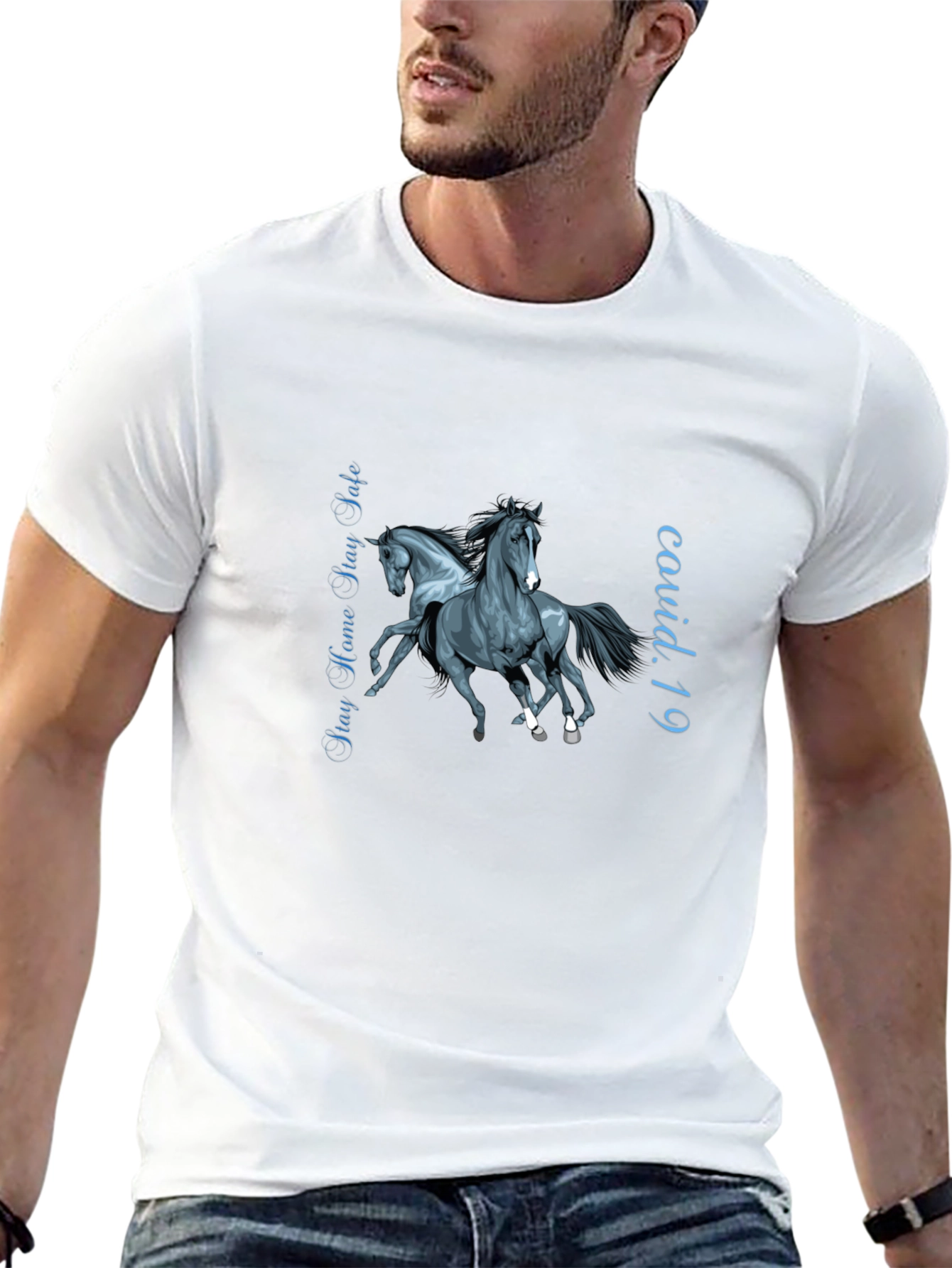 Stay Safe Horse Graphic Tee