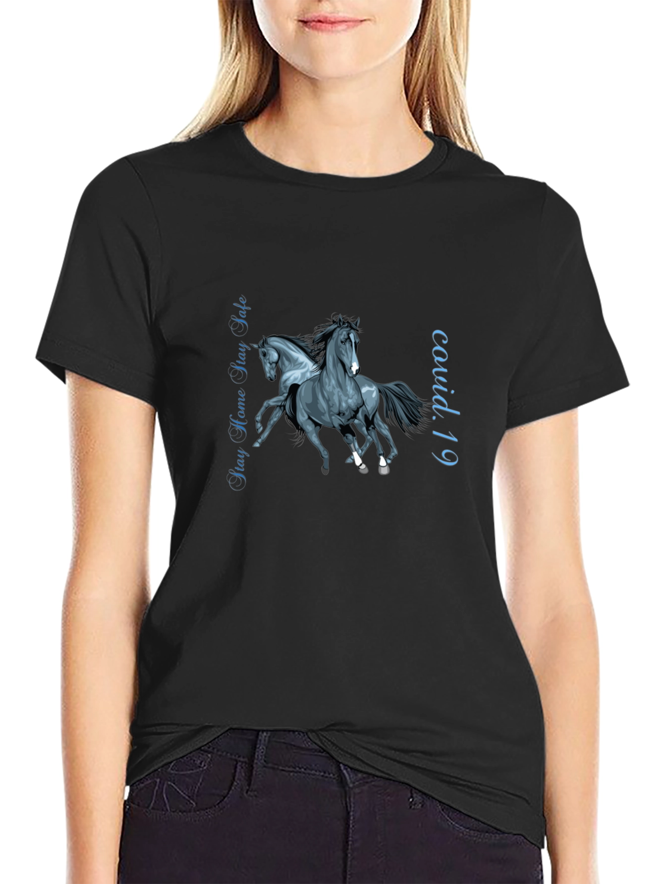 Stay Safe Horse Graphic Tee
