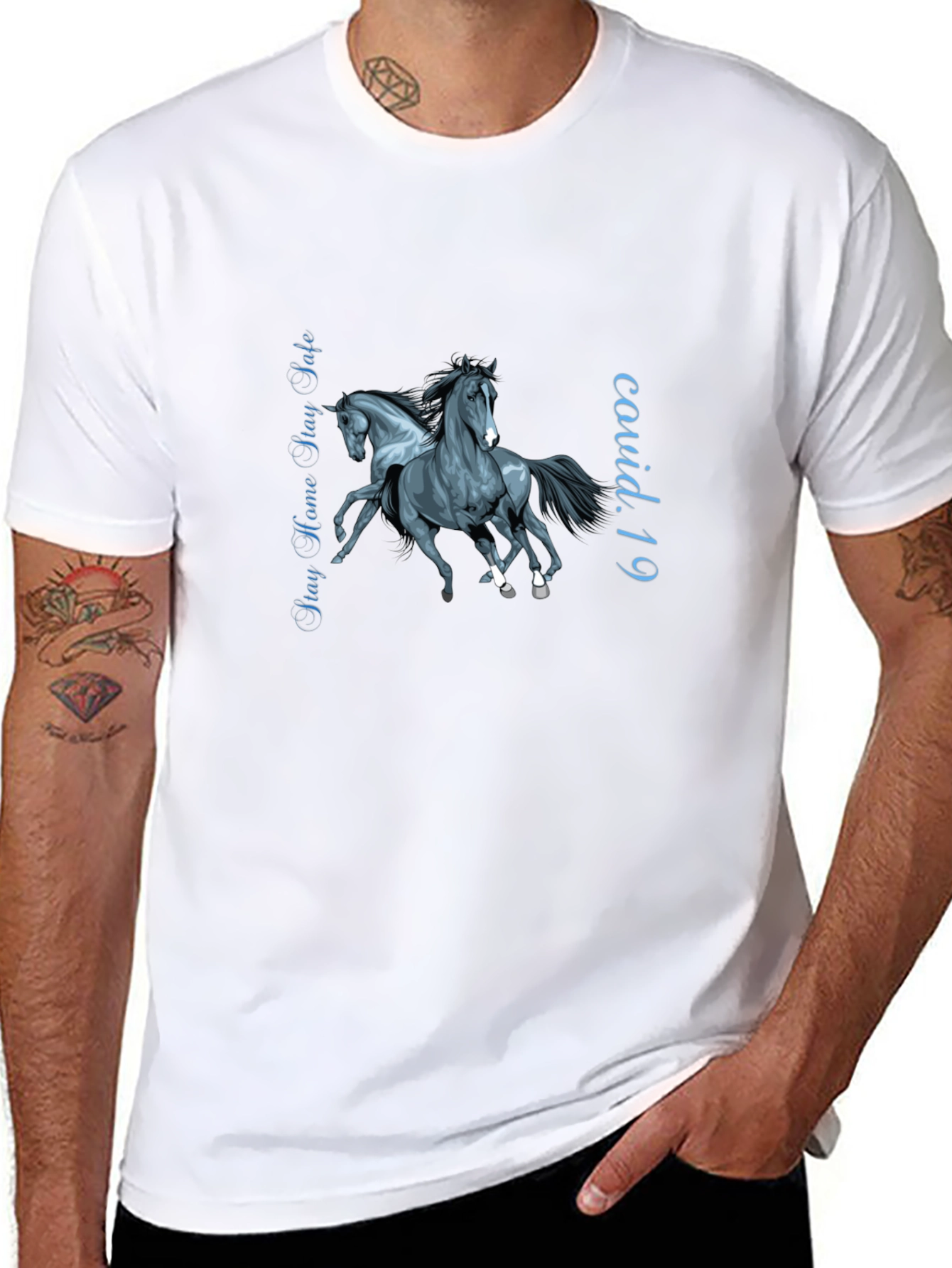Stay Safe Horse Graphic Tee