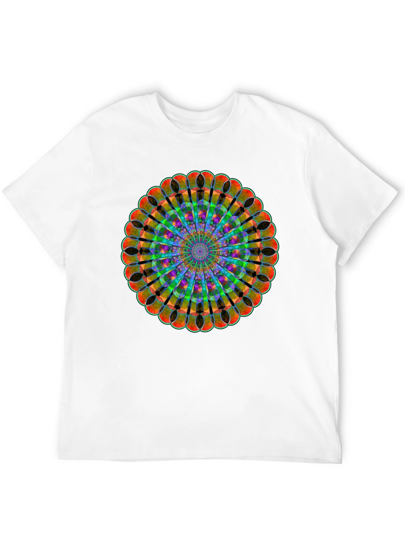 Kaleidoscope Mandala Black T-Shirt
