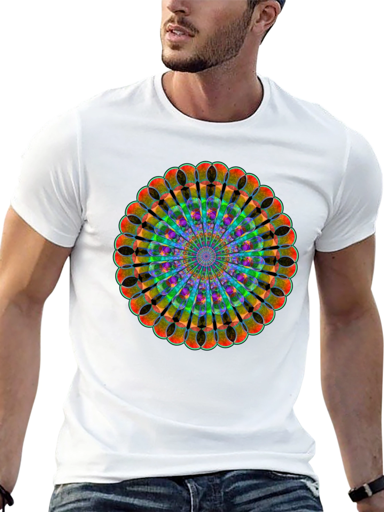 Kaleidoscope Mandala Black T-Shirt