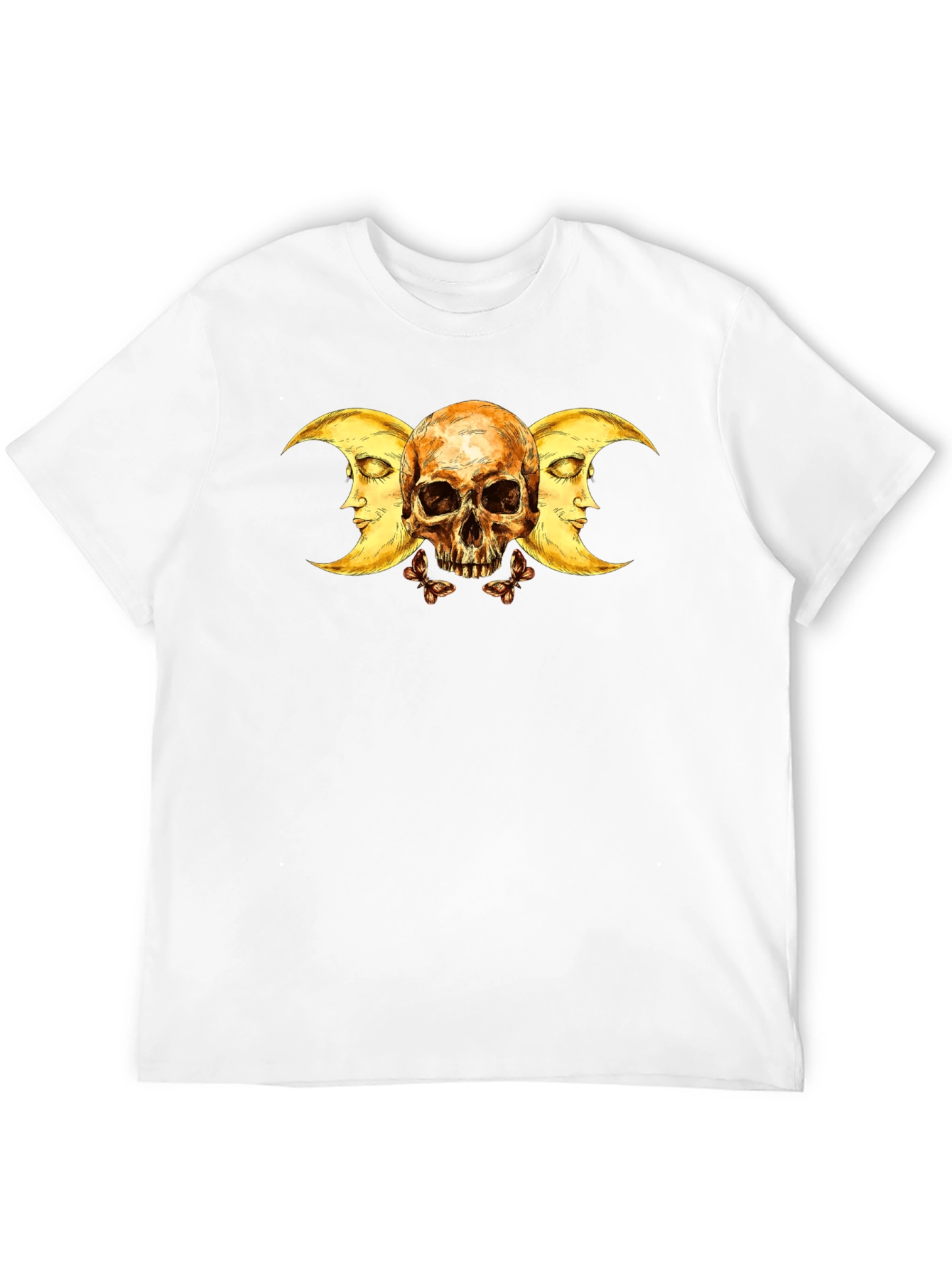 Skull & Crescent Moon Graphic Tee