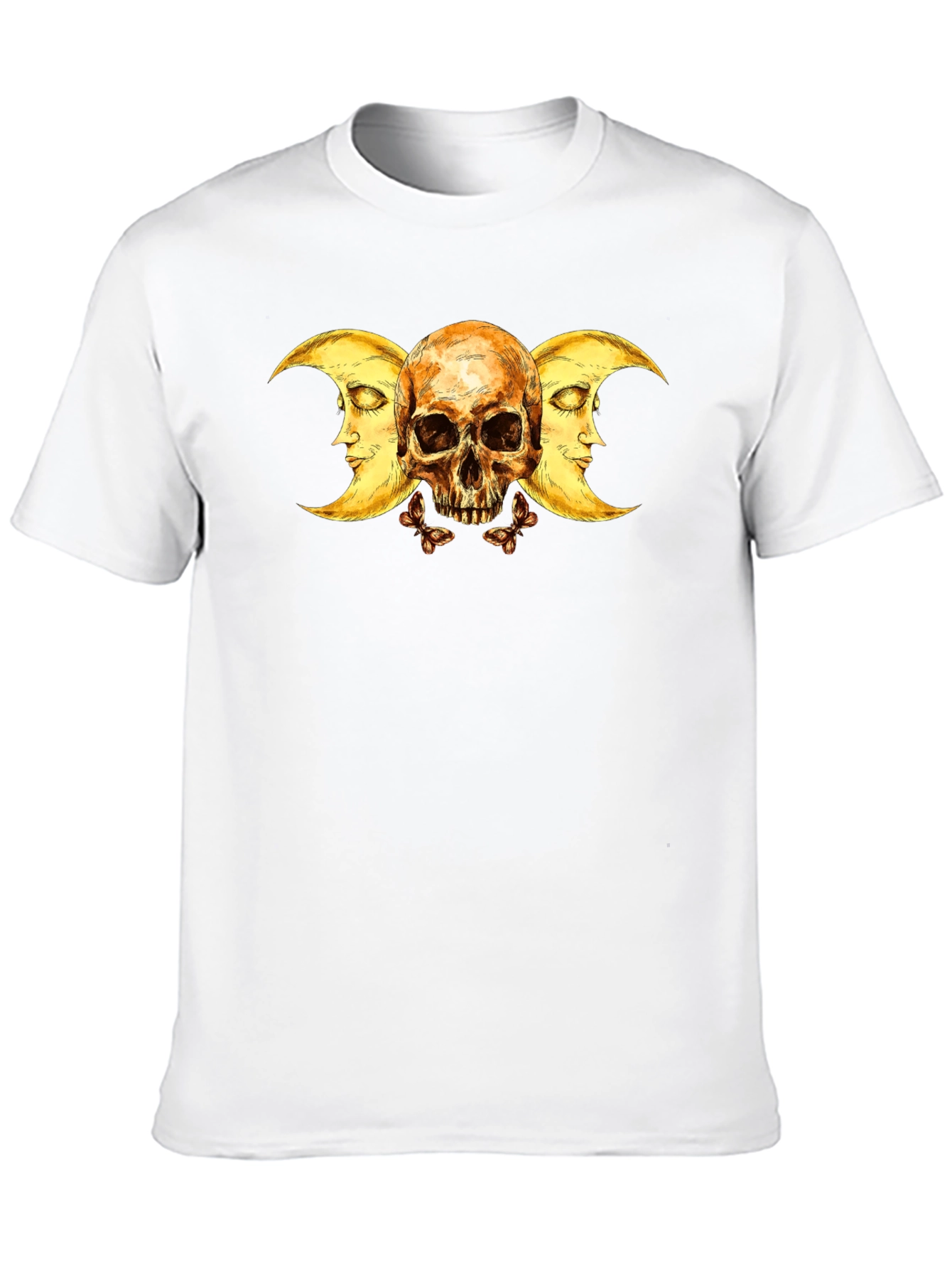 Skull & Crescent Moon Graphic Tee