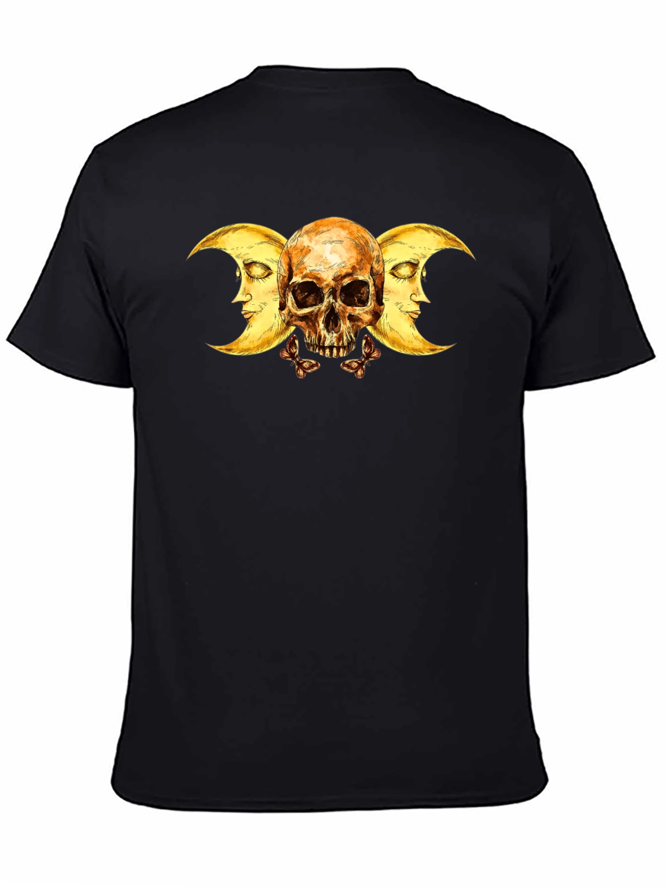 Skull & Crescent Moon Graphic Tee