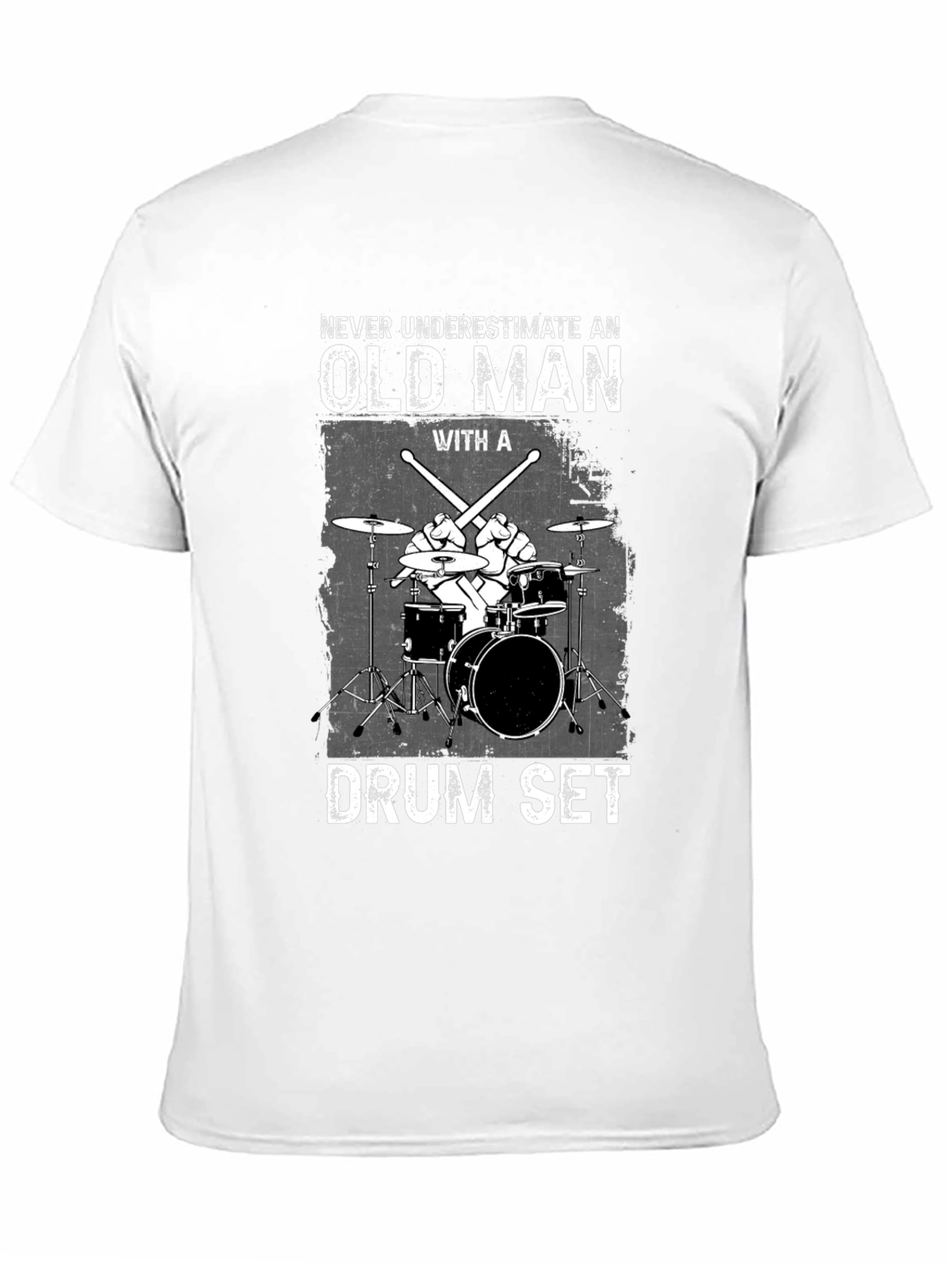 Old Man Drum Set Graphic Tee