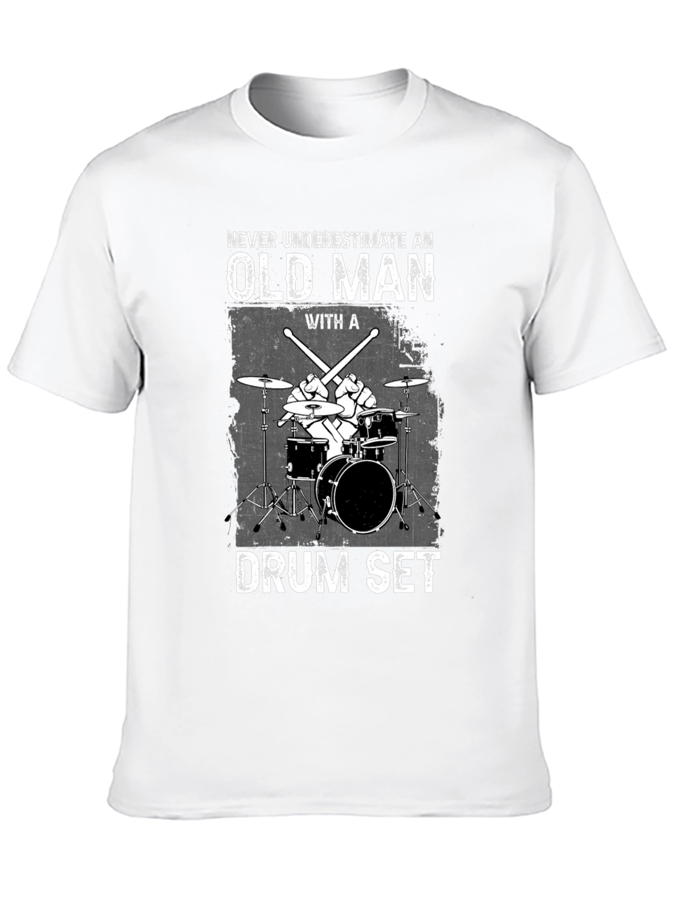 Old Man Drum Set Graphic Tee