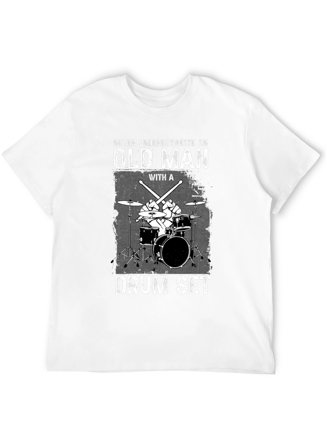 Old Man Drum Set Graphic Tee