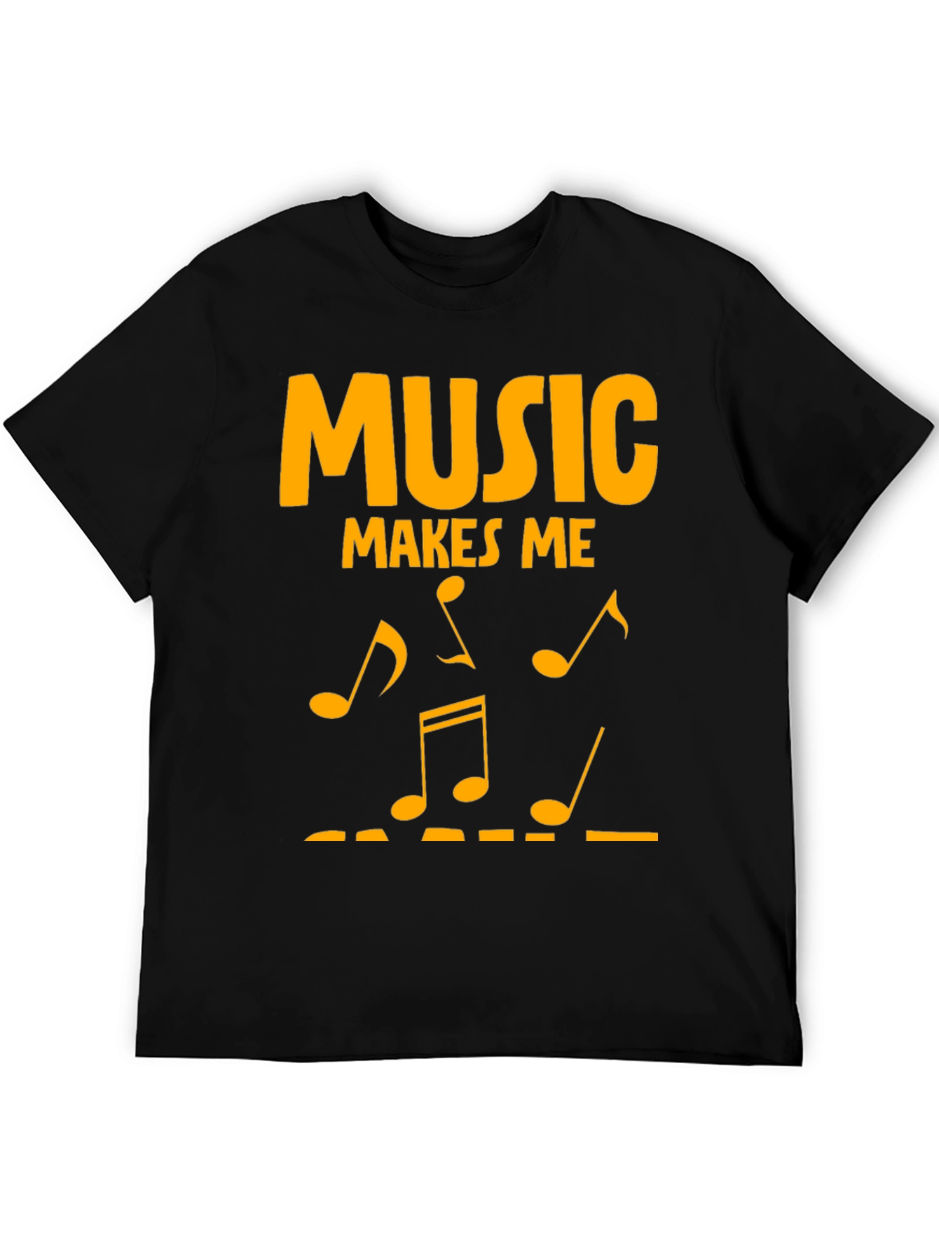 Music Makes Me T-Shirt - Black Graphic Tee