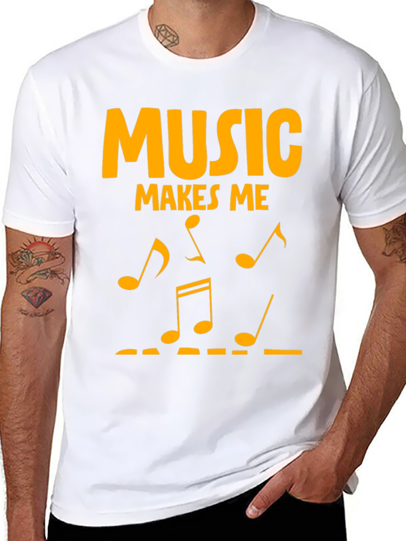 Music Makes Me T-Shirt - Black Graphic Tee