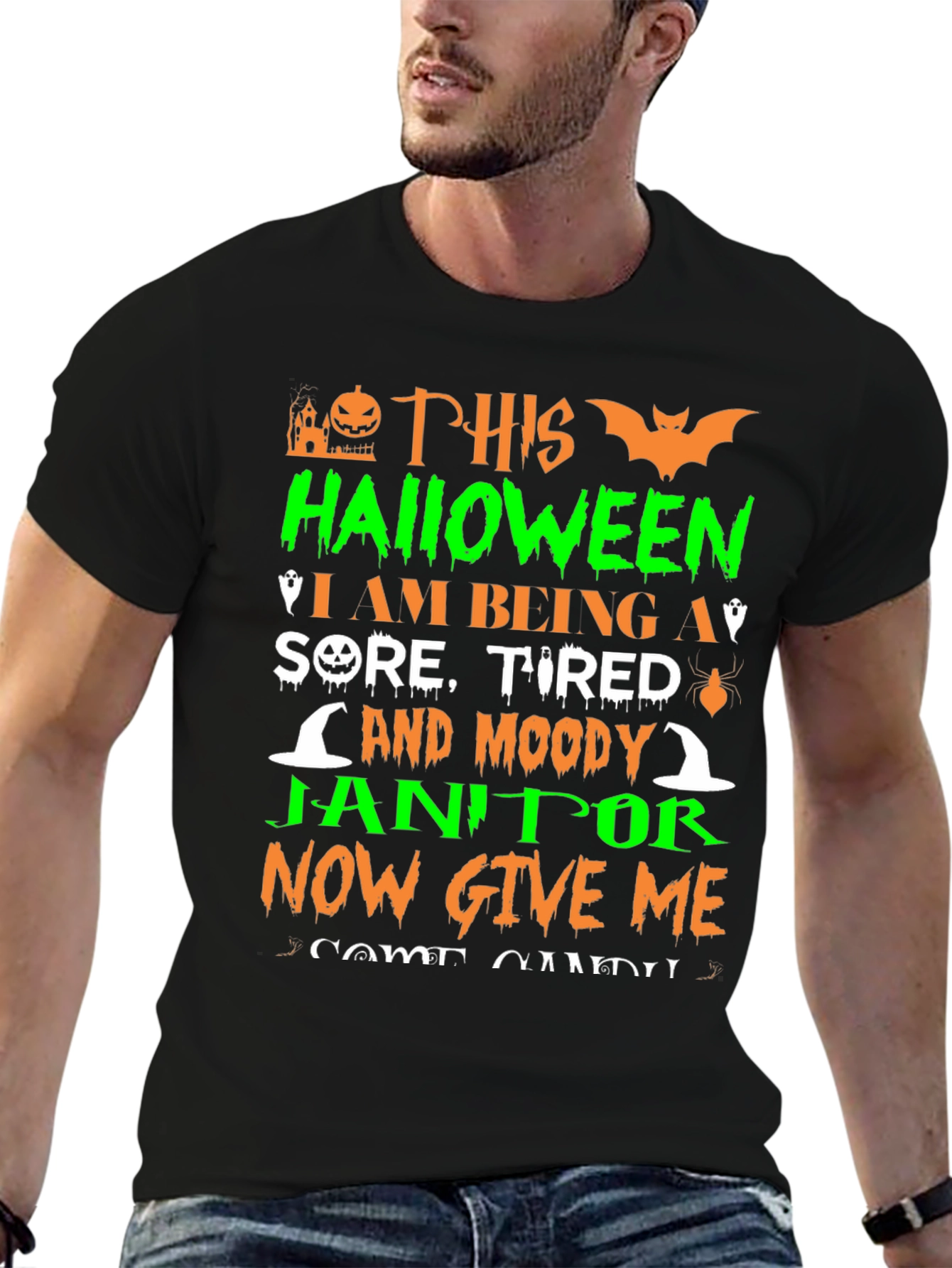 Funny Halloween Janitor T-Shirt
