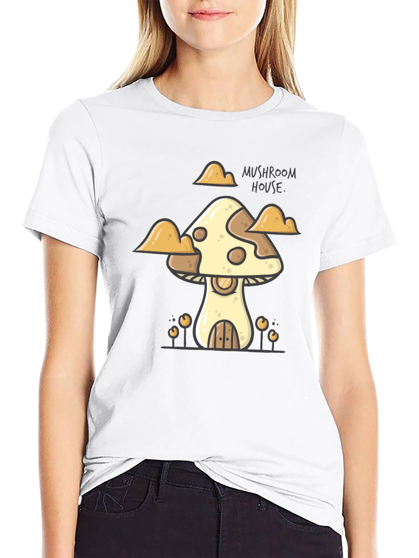 Mushroom House T-Shirt - Unique Graphic Tee