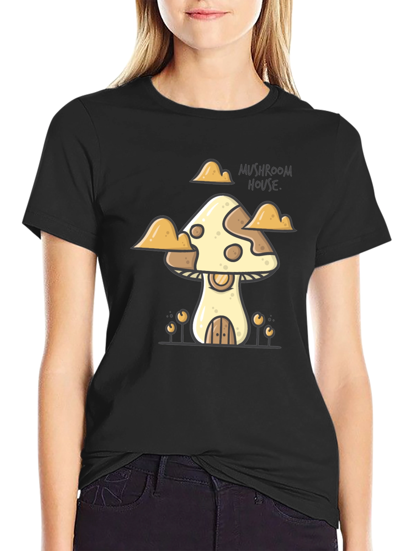 Mushroom House T-Shirt - Unique Graphic Tee