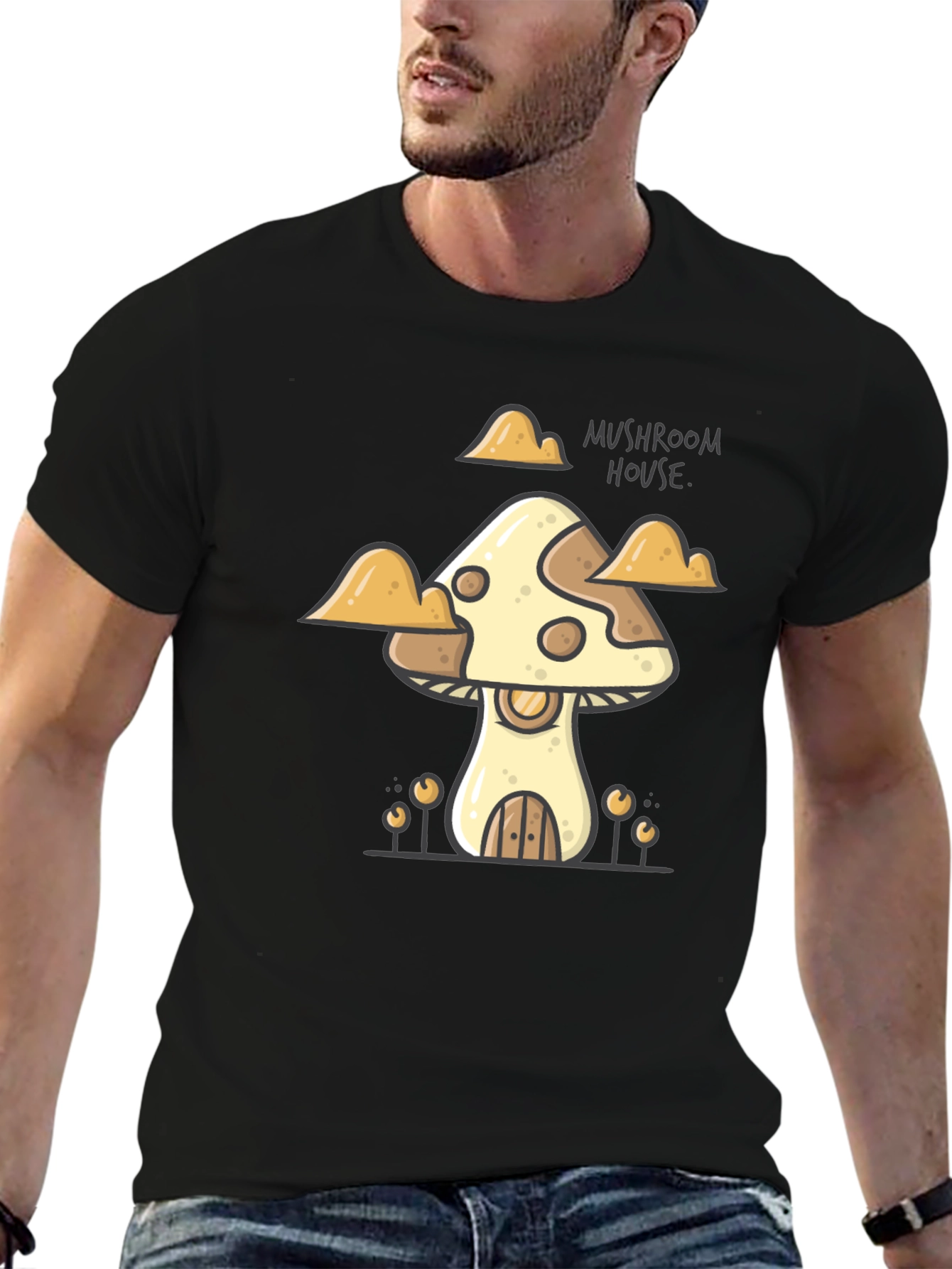 Mushroom House T-Shirt - Unique Graphic Tee
