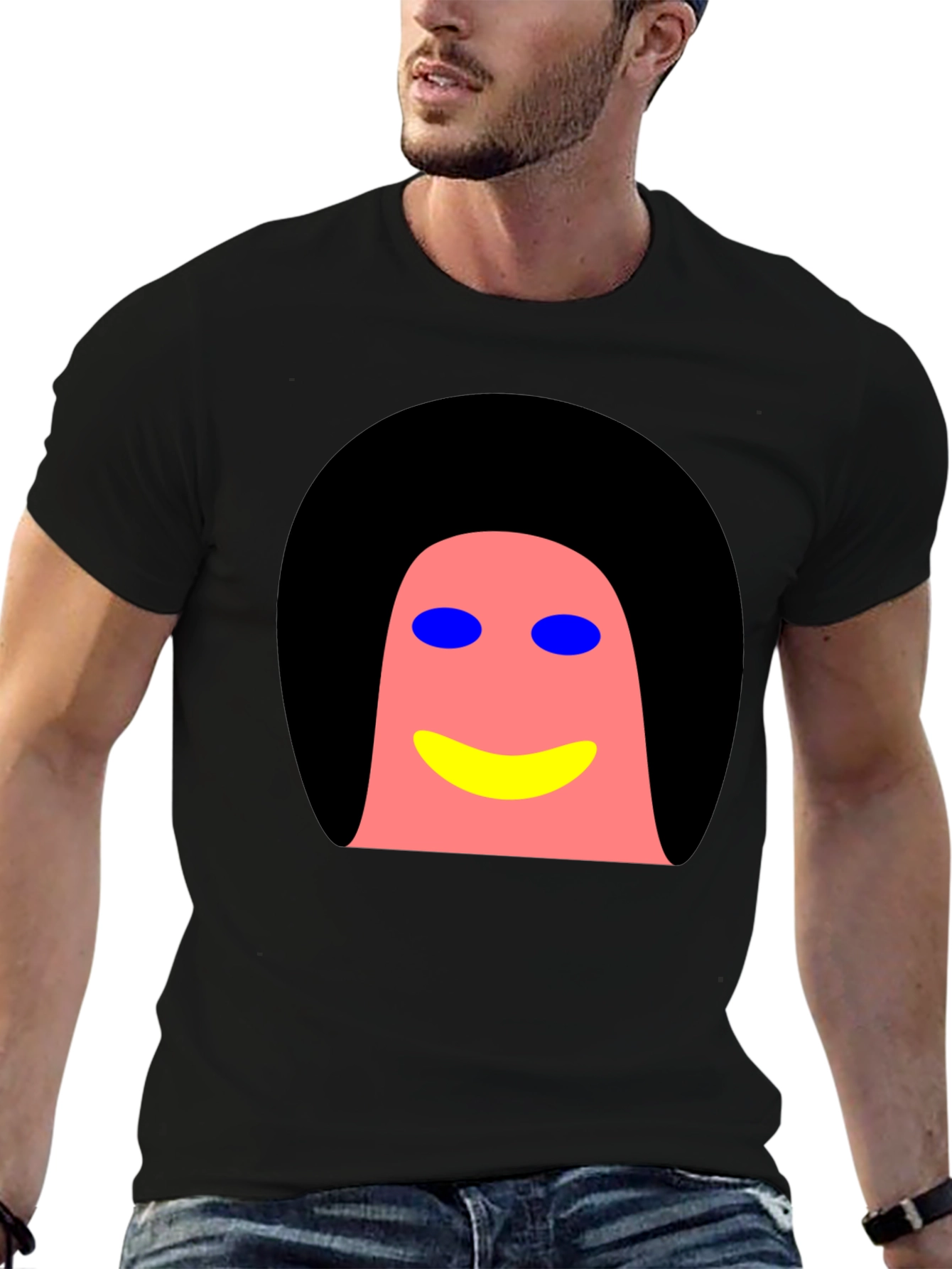 Abstract Face Graphic Tee - Modern Art Shirt