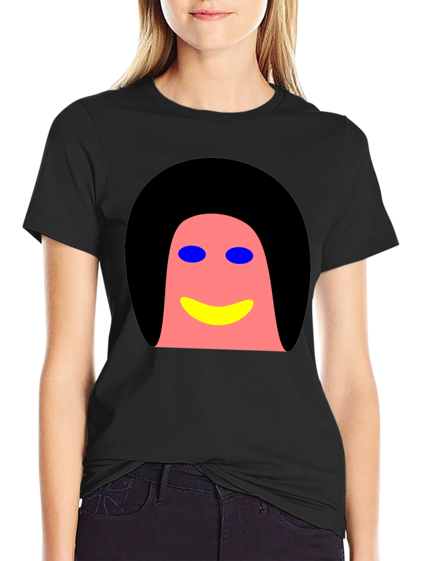 Abstract Face Graphic Tee - Modern Art Shirt