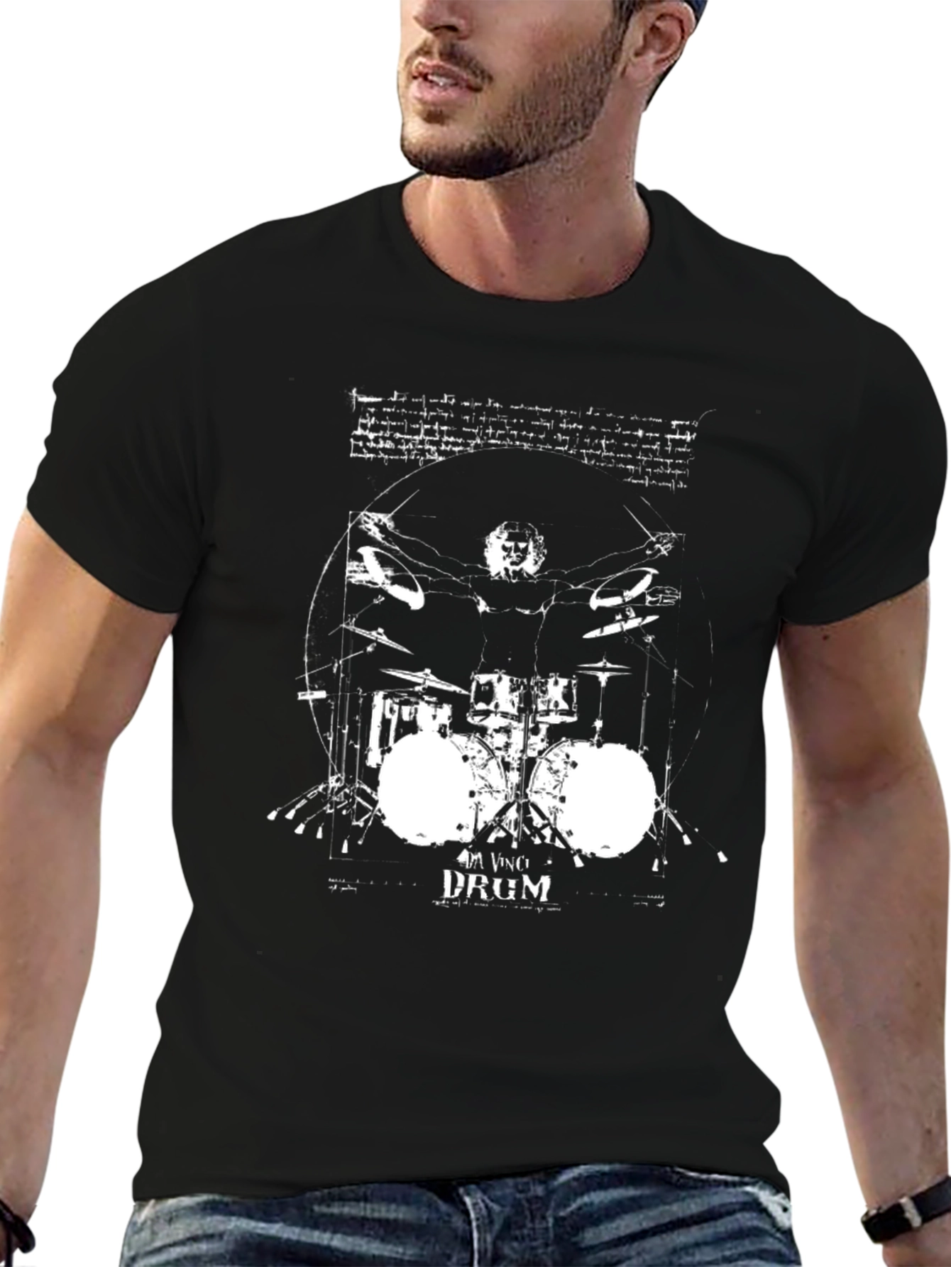 Da Vinci Drummer Black T-Shirt