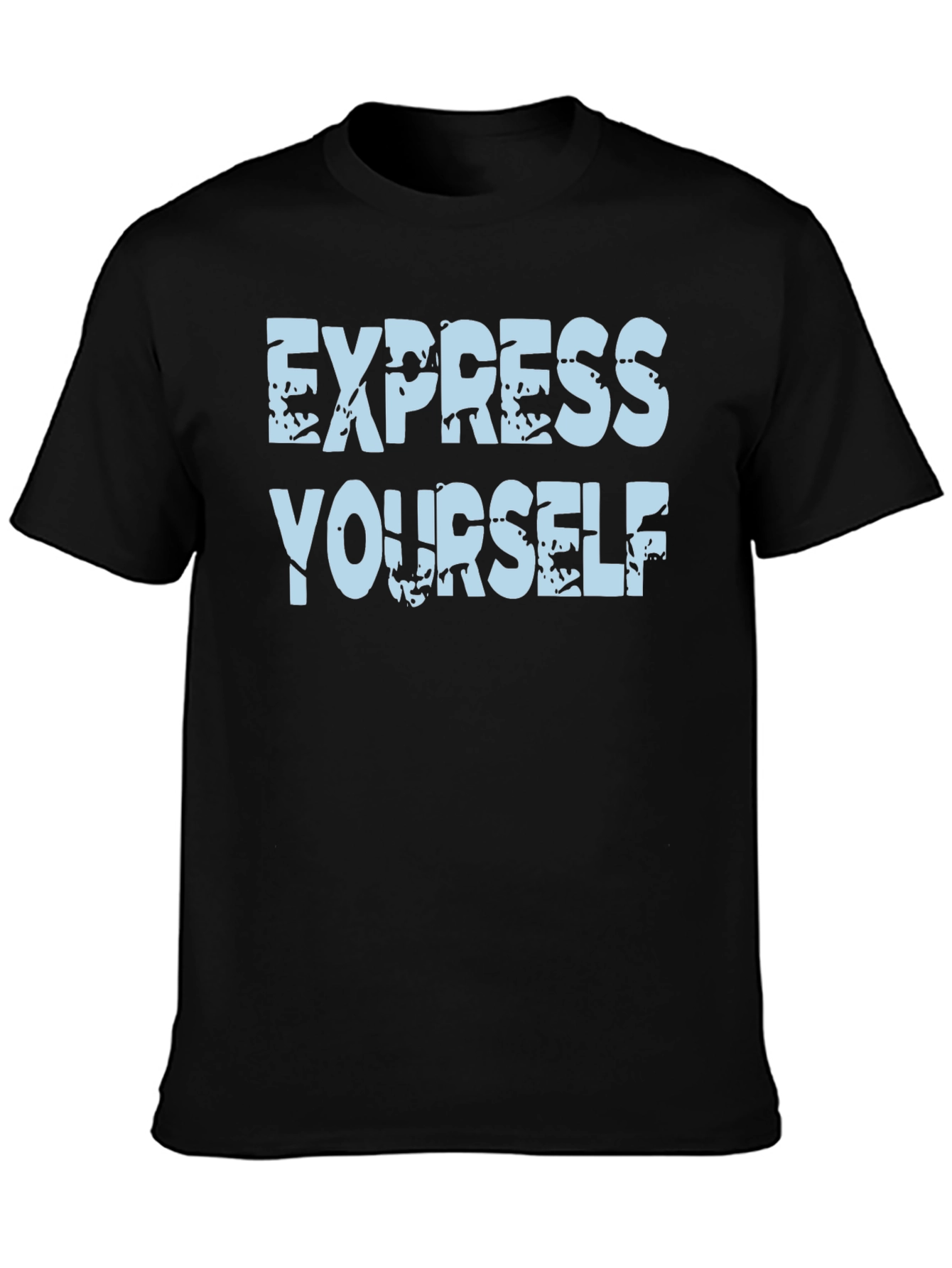Express Yourself Graphic Tee - Black Cotton T-Shirt