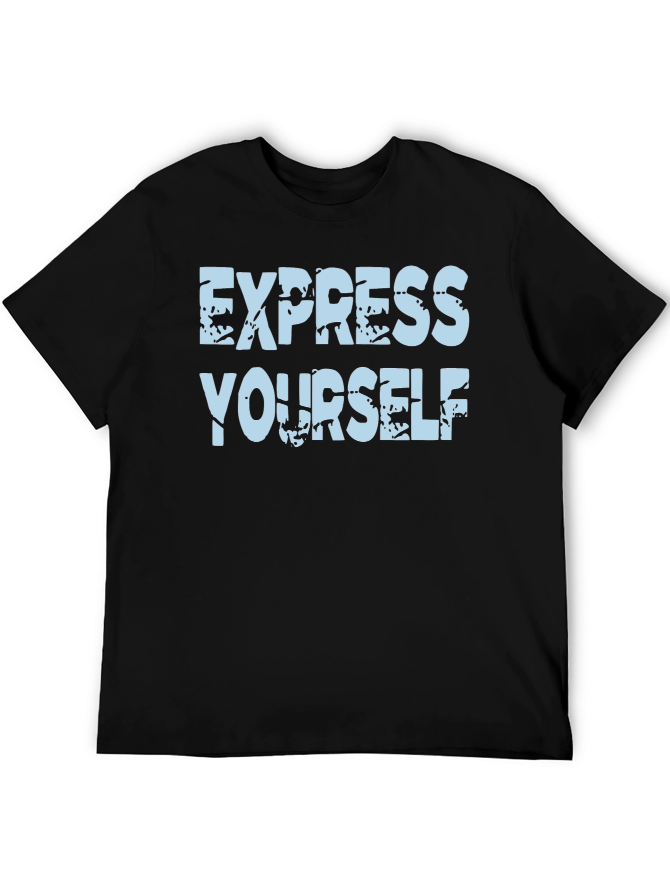 Express Yourself Graphic Tee - Black Cotton T-Shirt
